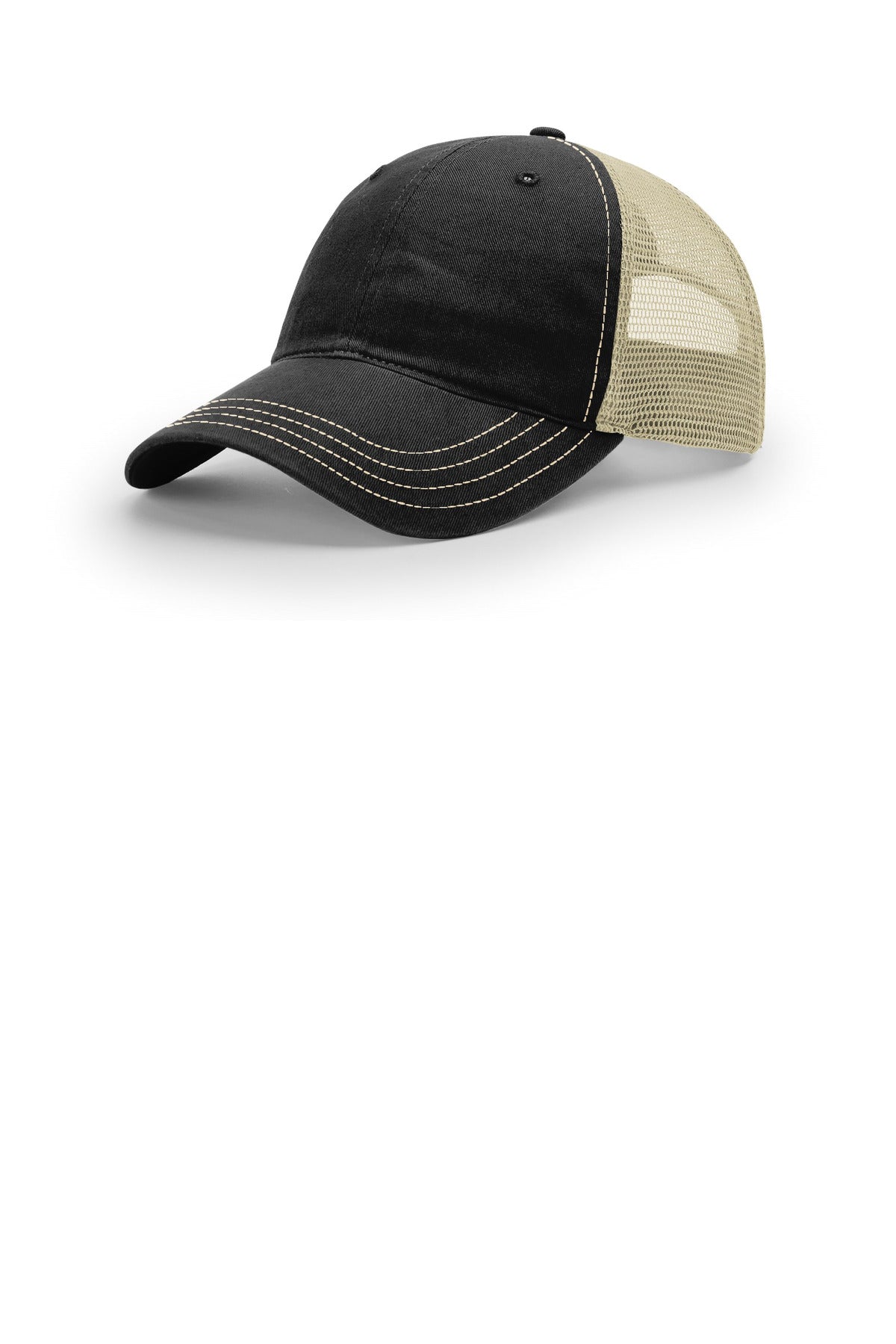 Custom Black/ Khaki Washed Trucker 111, personalized by SanCanDo Swag in Argyle, TX