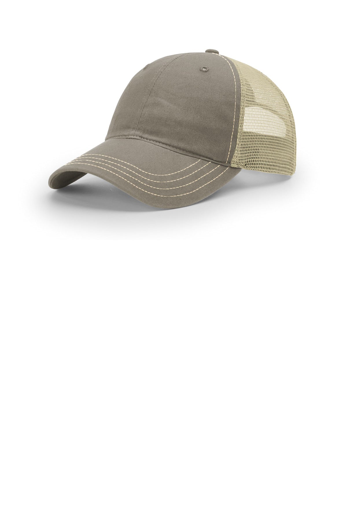 Custom Driftwood/ Khaki Washed Trucker 111, personalized by SanCanDo Swag in Argyle, TX