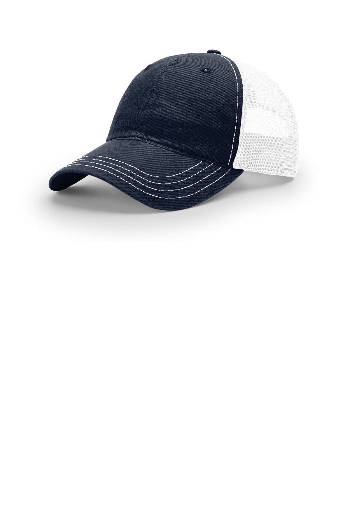 Custom Navy/ White Washed Trucker 111, personalized by SanCanDo Swag in Argyle, TX