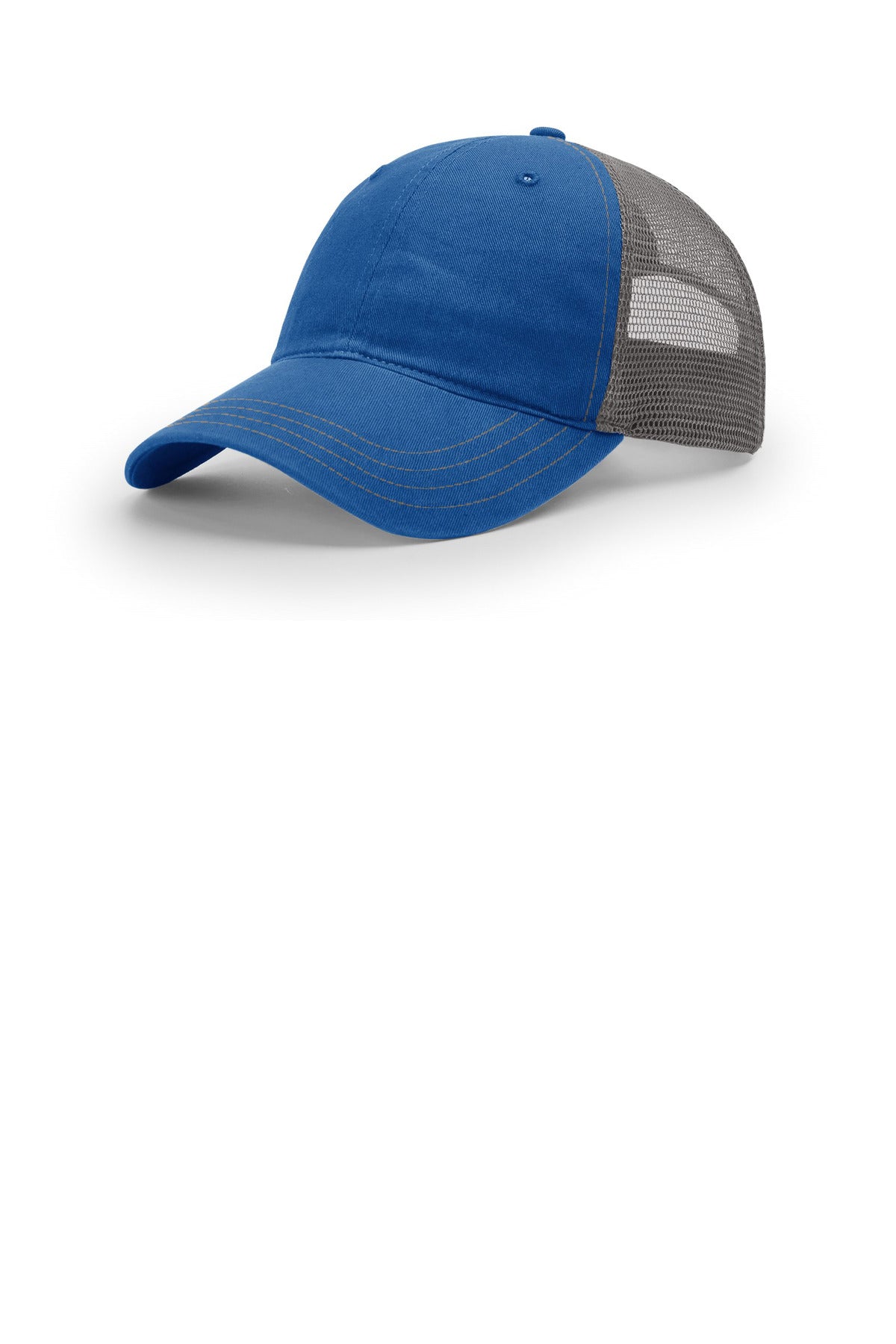 Custom Royal/ Charcoal Washed Trucker 111, personalized by SanCanDo Swag in Argyle, TX