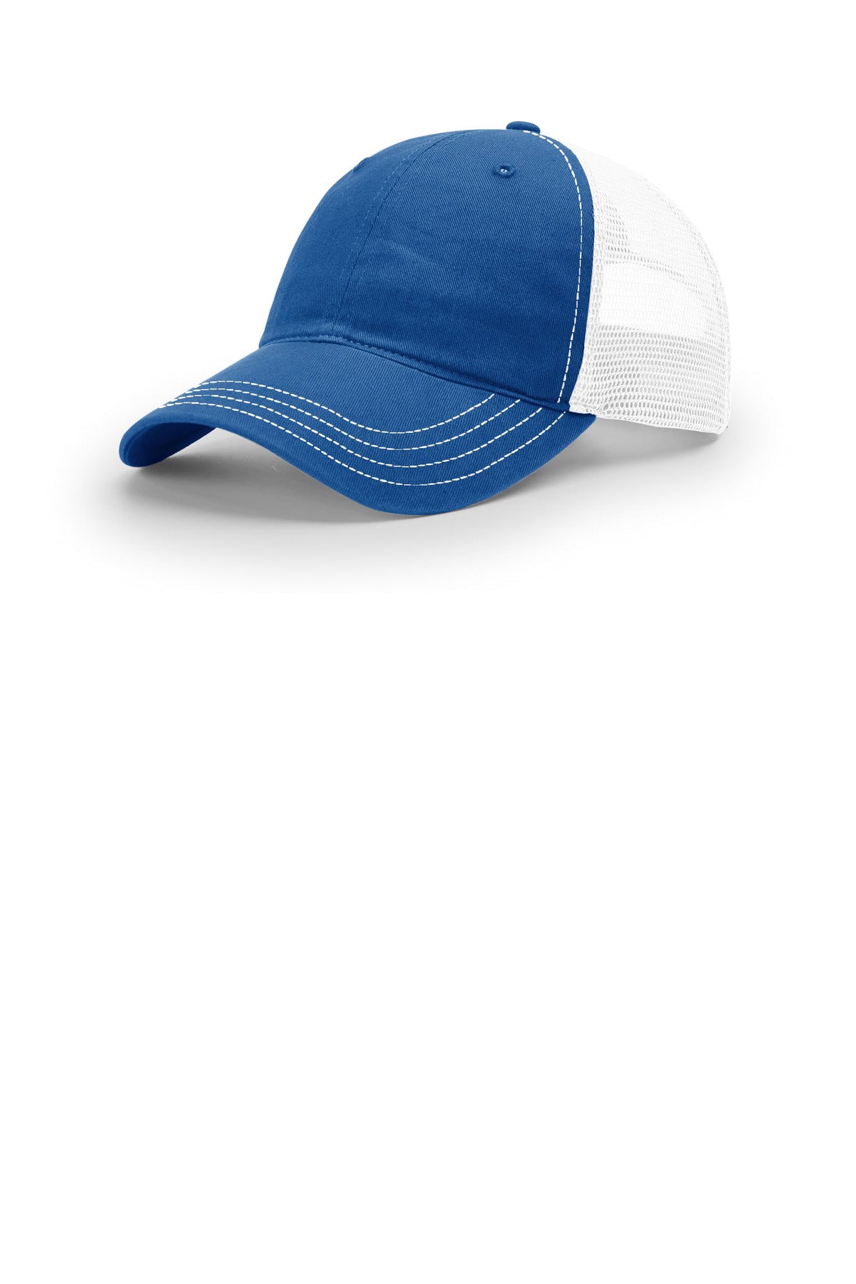 Custom Royal/ White Washed Trucker 111, personalized by SanCanDo Swag in Argyle, TX
