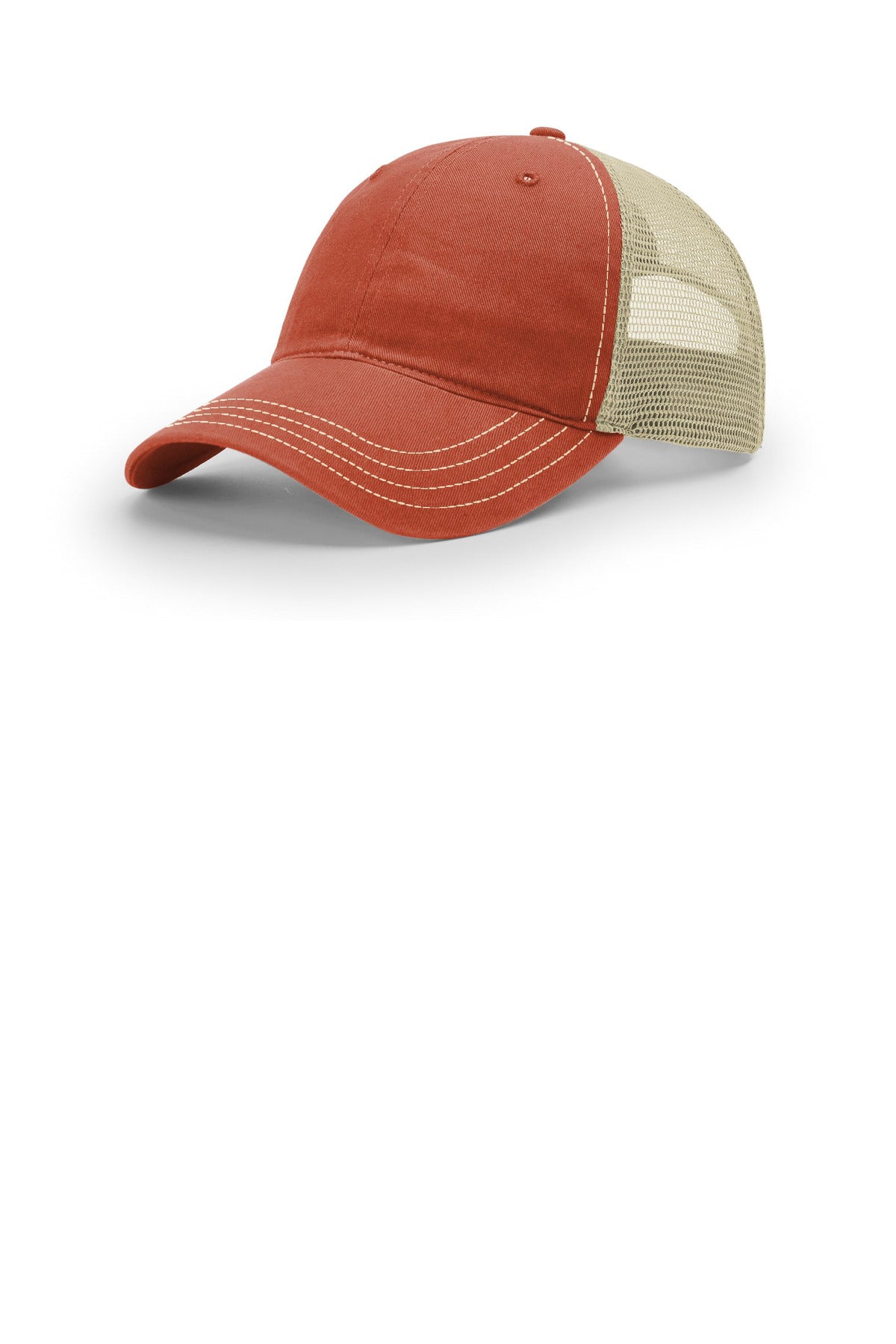 Custom T Orange/ Khaki Washed Trucker 111, personalized by SanCanDo Swag in Argyle, TX