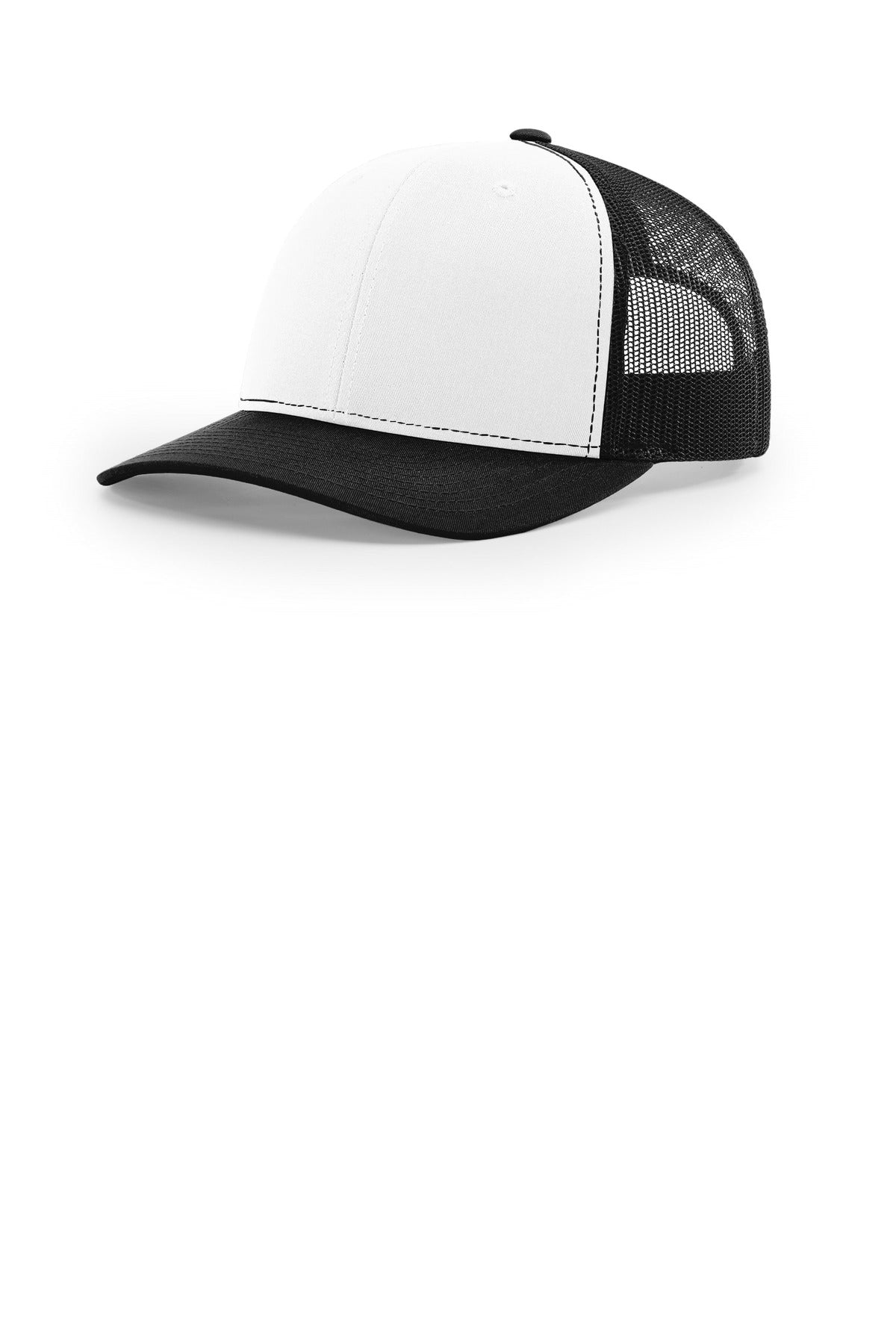 Custom White/ Black/ Black Trucker Cap 112, personalized by SanCanDo Swag in Argyle, TX