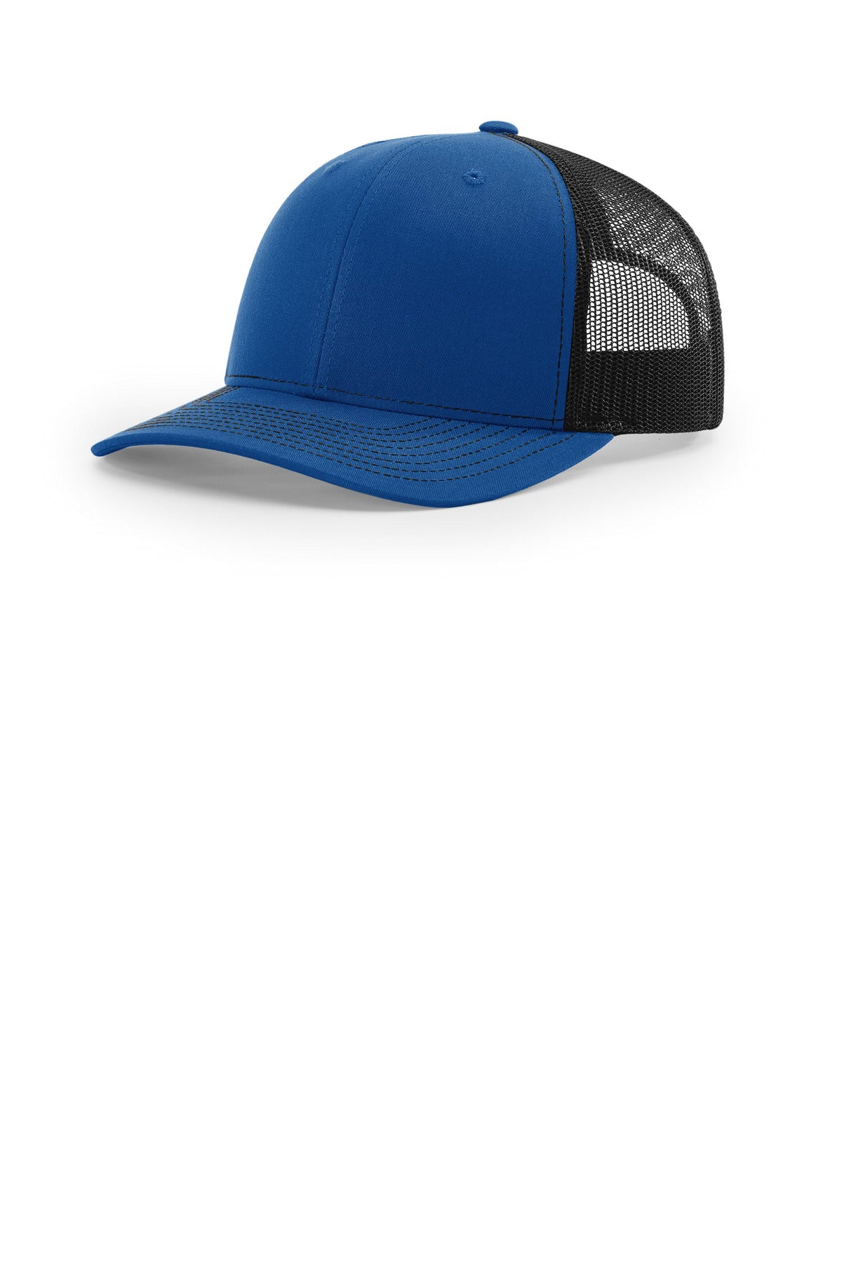 Custom Royal/ Black Trucker Cap 112, personalized by SanCanDo Swag in Argyle, TX