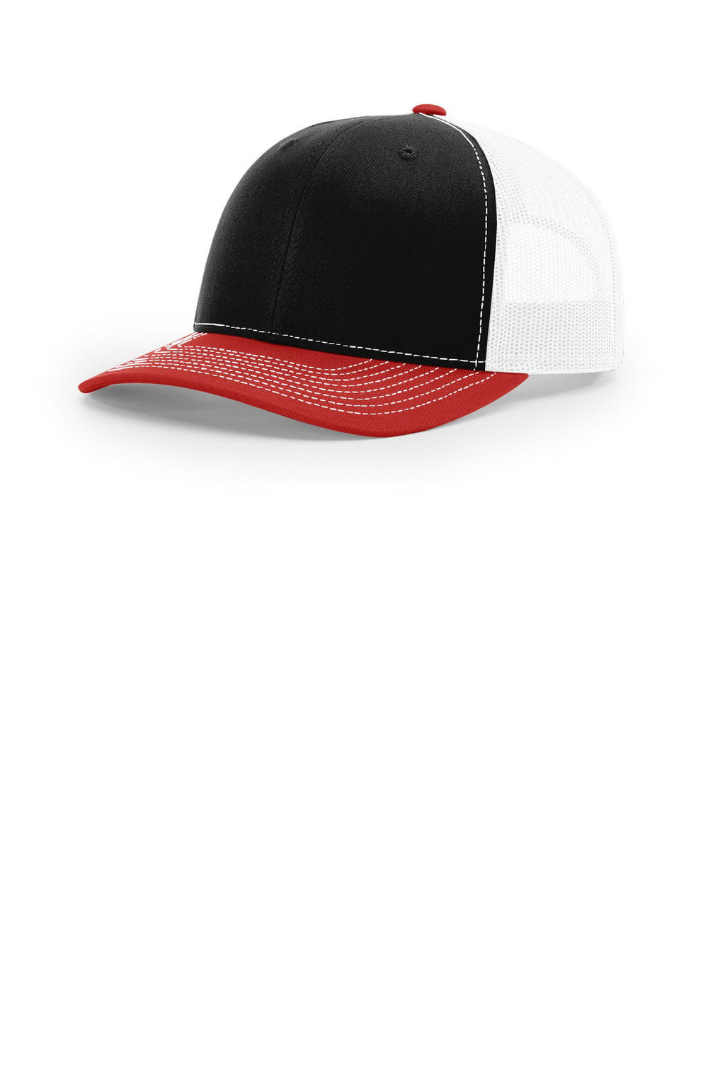 Custom Black/ White/ Red Trucker Cap 112, personalized by SanCanDo Swag in Argyle, TX