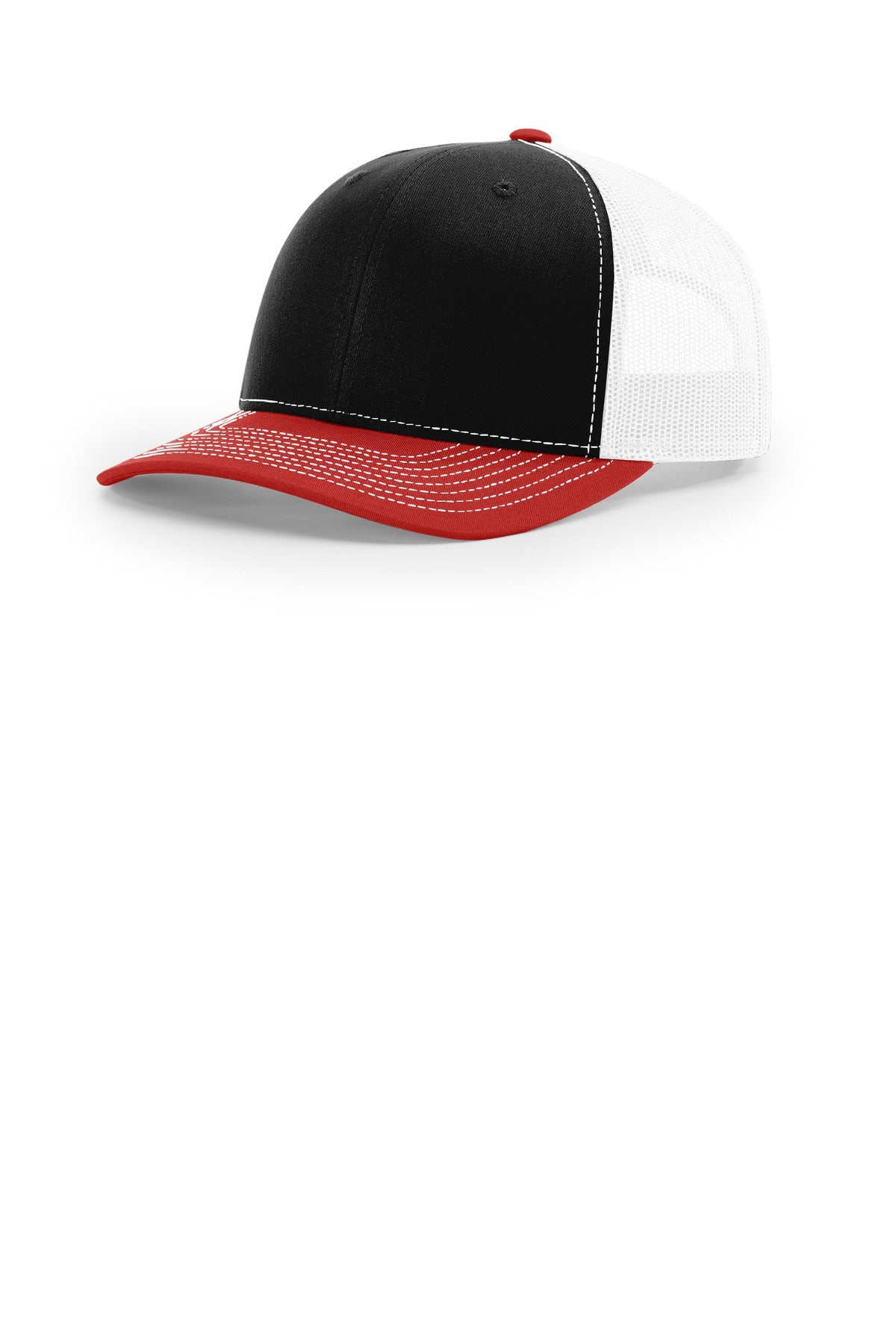 Custom Black/ White/ Red Trucker Cap 112, personalized by SanCanDo Swag in Argyle, TX
