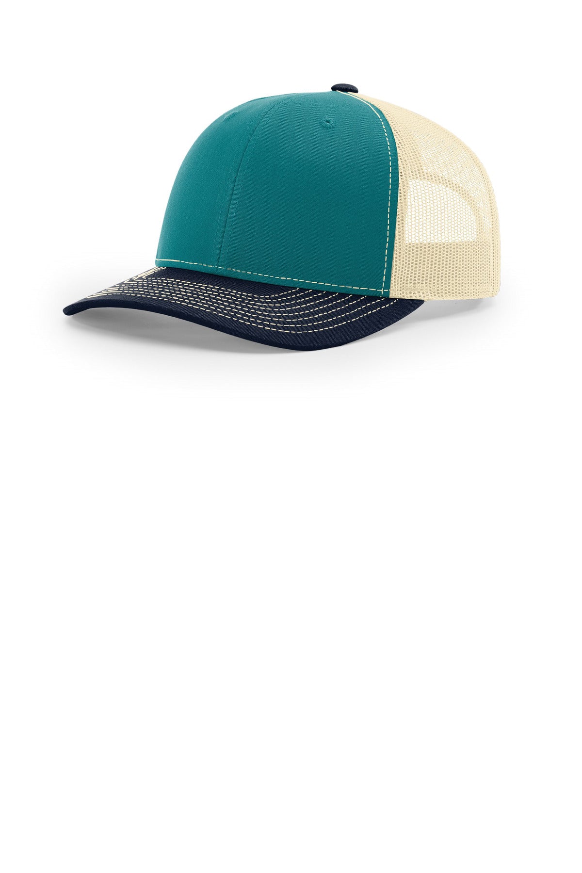Custom Blue Teal/ Birch/ Navy Trucker Cap 112, personalized by SanCanDo Swag in Argyle, TX