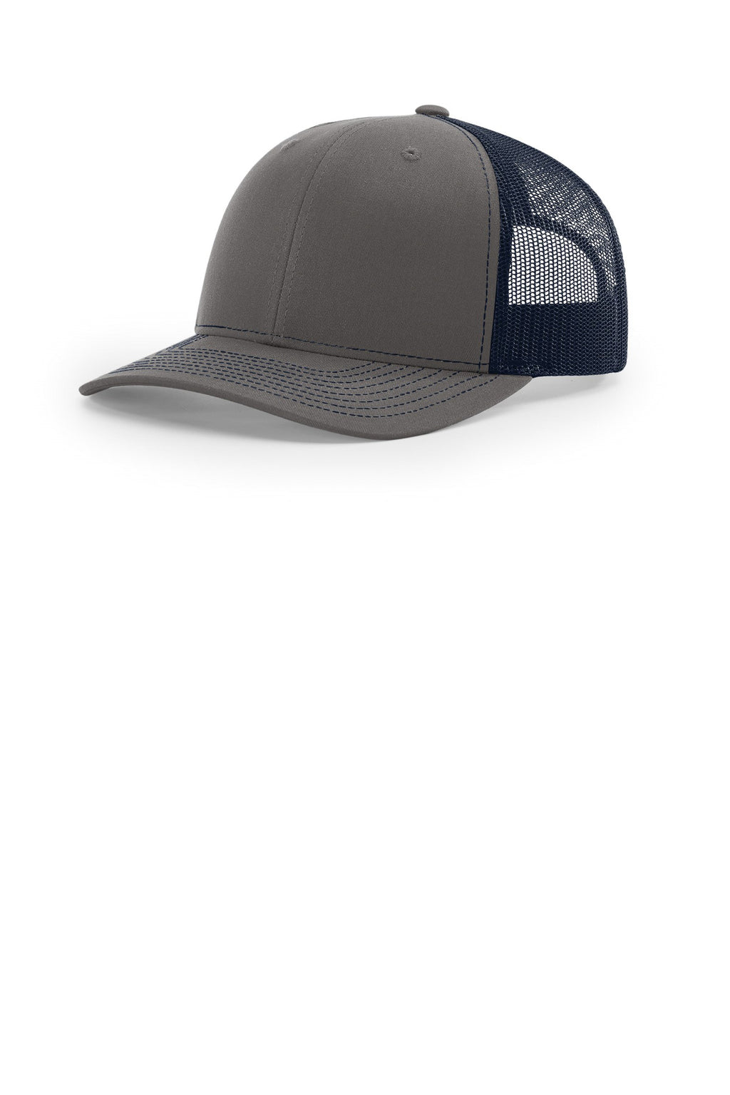 Custom Charcoal/ Navy Trucker Cap 112, personalized by SanCanDo Swag in Argyle, TX