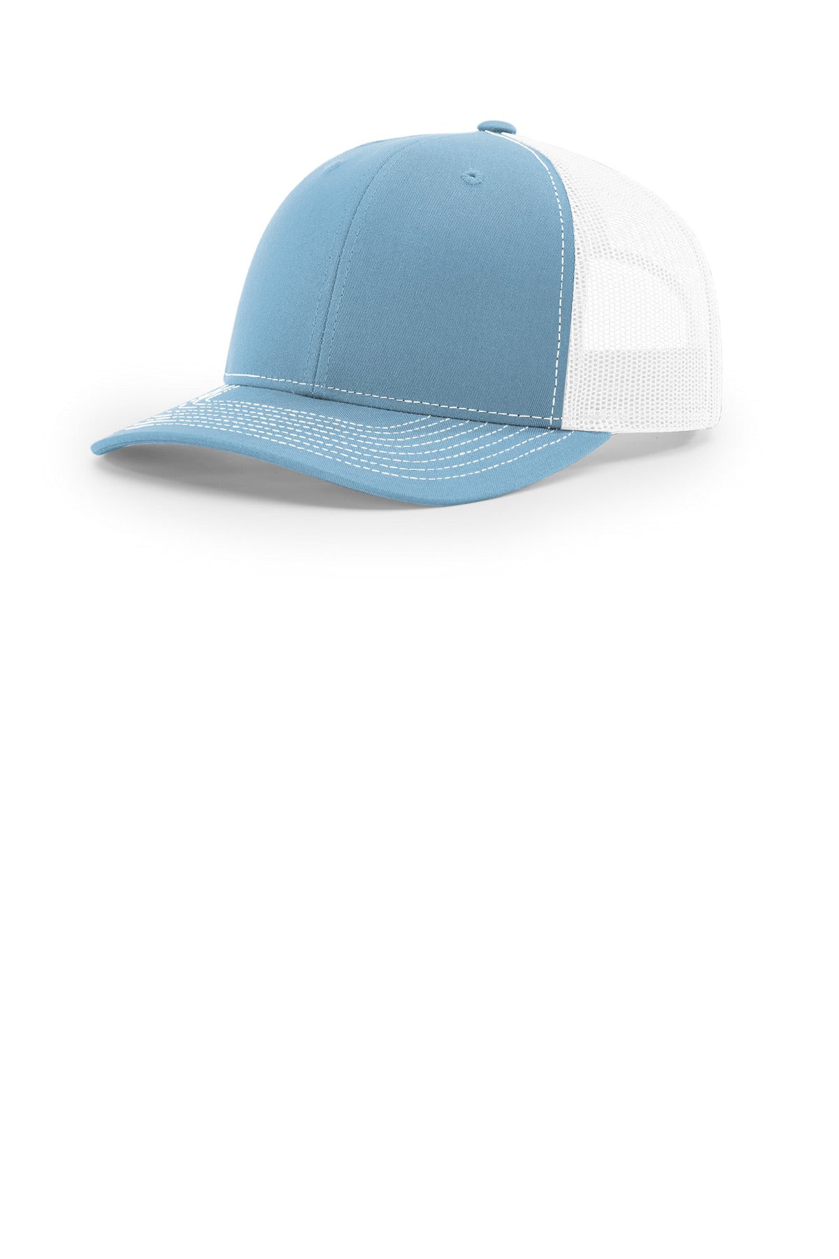 Custom Columbia Blue/ White Trucker Cap 112, personalized by SanCanDo Swag in Argyle, TX