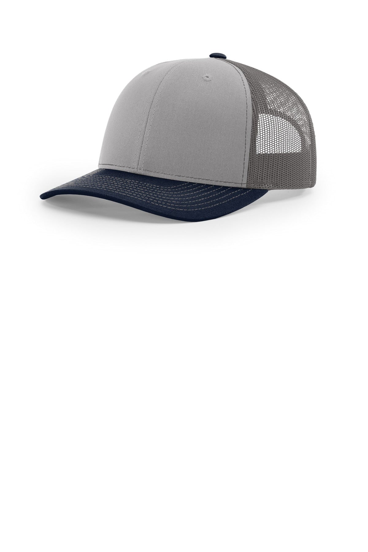 Custom Grey/ Charcoal/ Navy Trucker Cap 112, personalized by SanCanDo Swag in Argyle, TX
