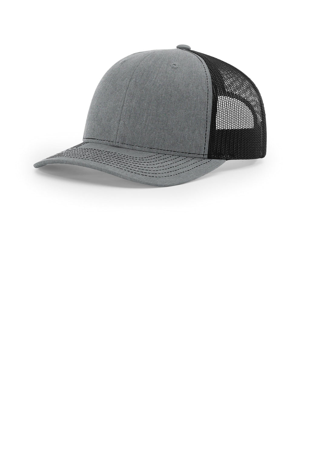 Custom Heather Grey/ Black Trucker Cap 112, personalized by SanCanDo Swag in Argyle, TX