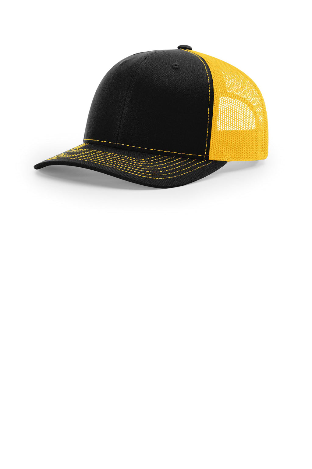 Custom Black/ Gold Trucker Cap 112, personalized by SanCanDo Swag in Argyle, TX