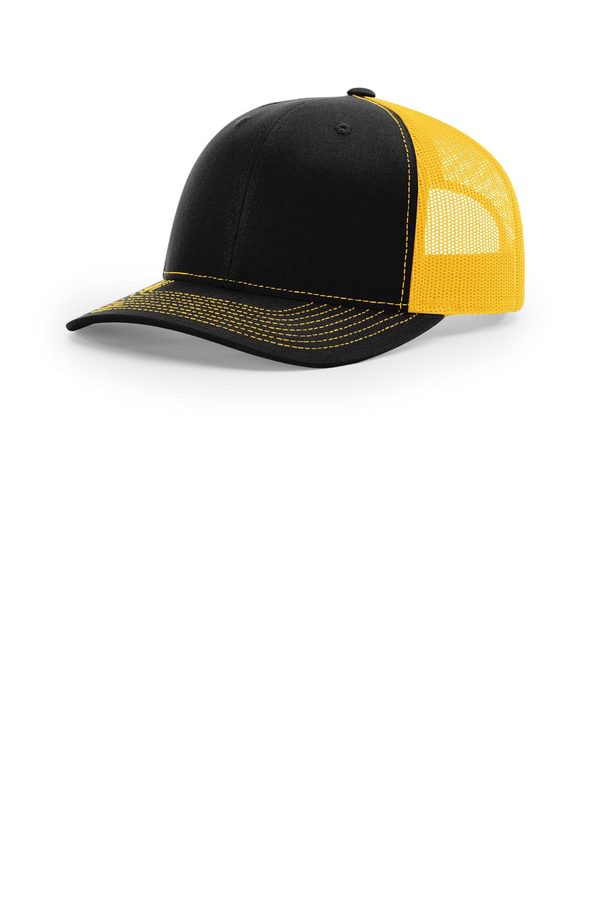 Custom Black/ Gold Trucker Cap 112, personalized by SanCanDo Swag in Argyle, TX
