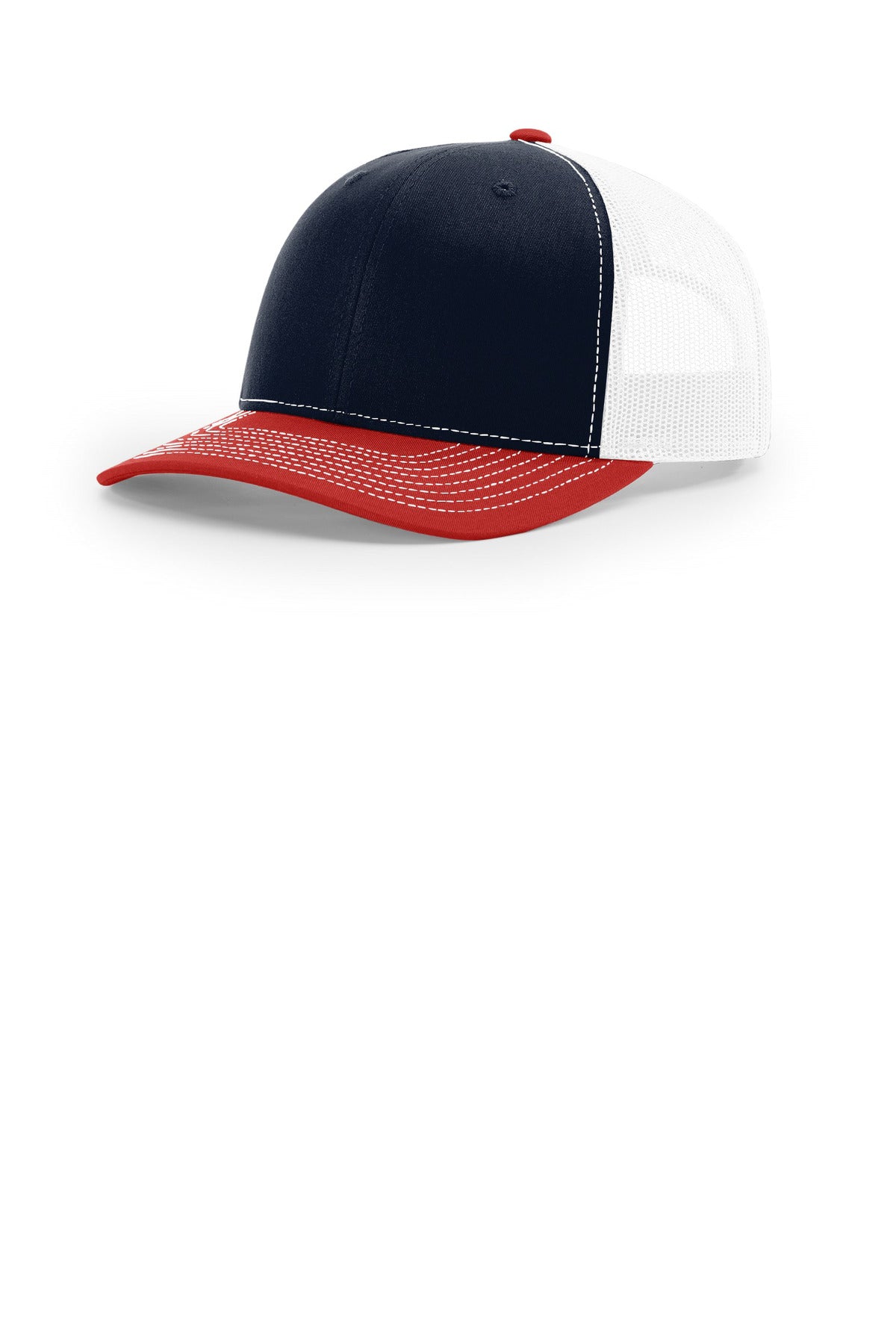Custom Navy/ White/ Red Trucker Cap 112, personalized by SanCanDo Swag in Argyle, TX