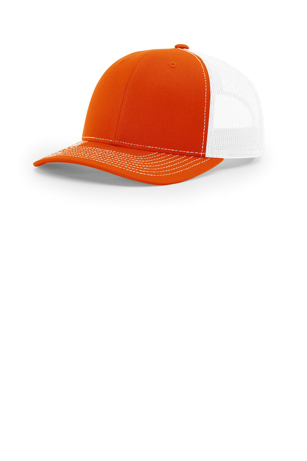 Custom Orange/ White Trucker Cap 112, personalized by SanCanDo Swag in Argyle, TX