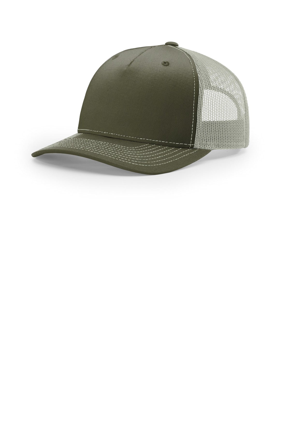 Custom Beetle/ Quarry Five-Panel Trucker 112FP, personalized by SanCanDo Swag in Argyle, TX