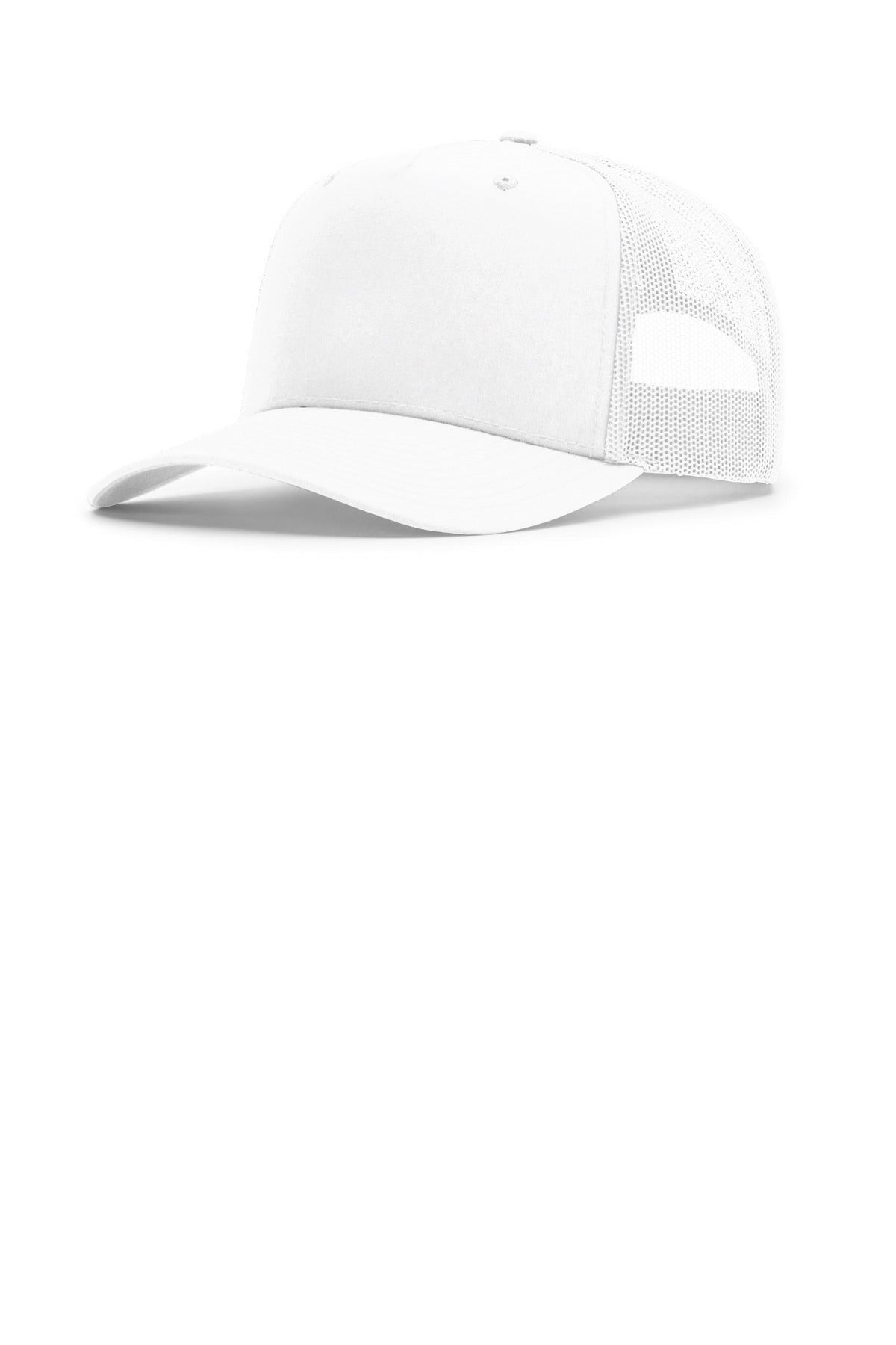 Custom White Five-Panel Champ Trucker 112FPC, personalized by SanCanDo Swag in Argyle, TX