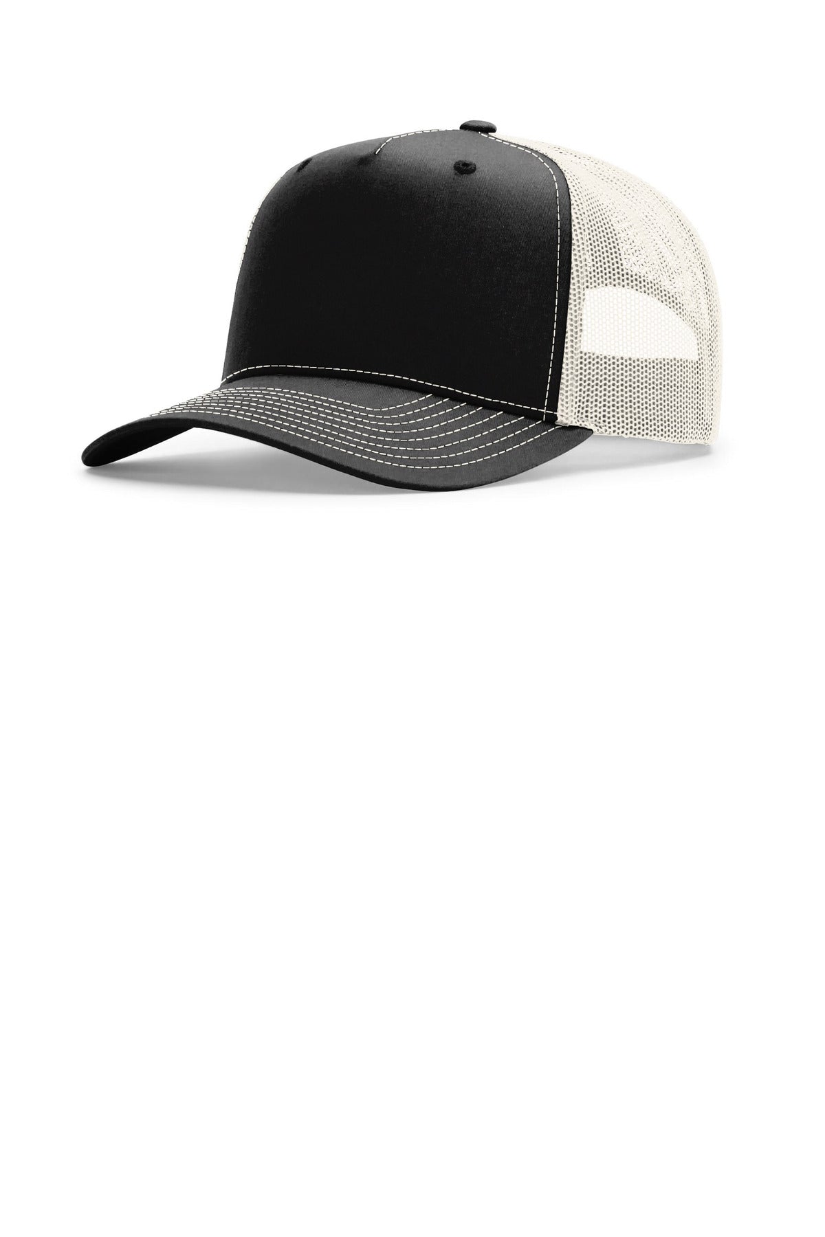 Custom Black/ Birch Five-Panel Champ Trucker 112FPC, personalized by SanCanDo Swag in Argyle, TX