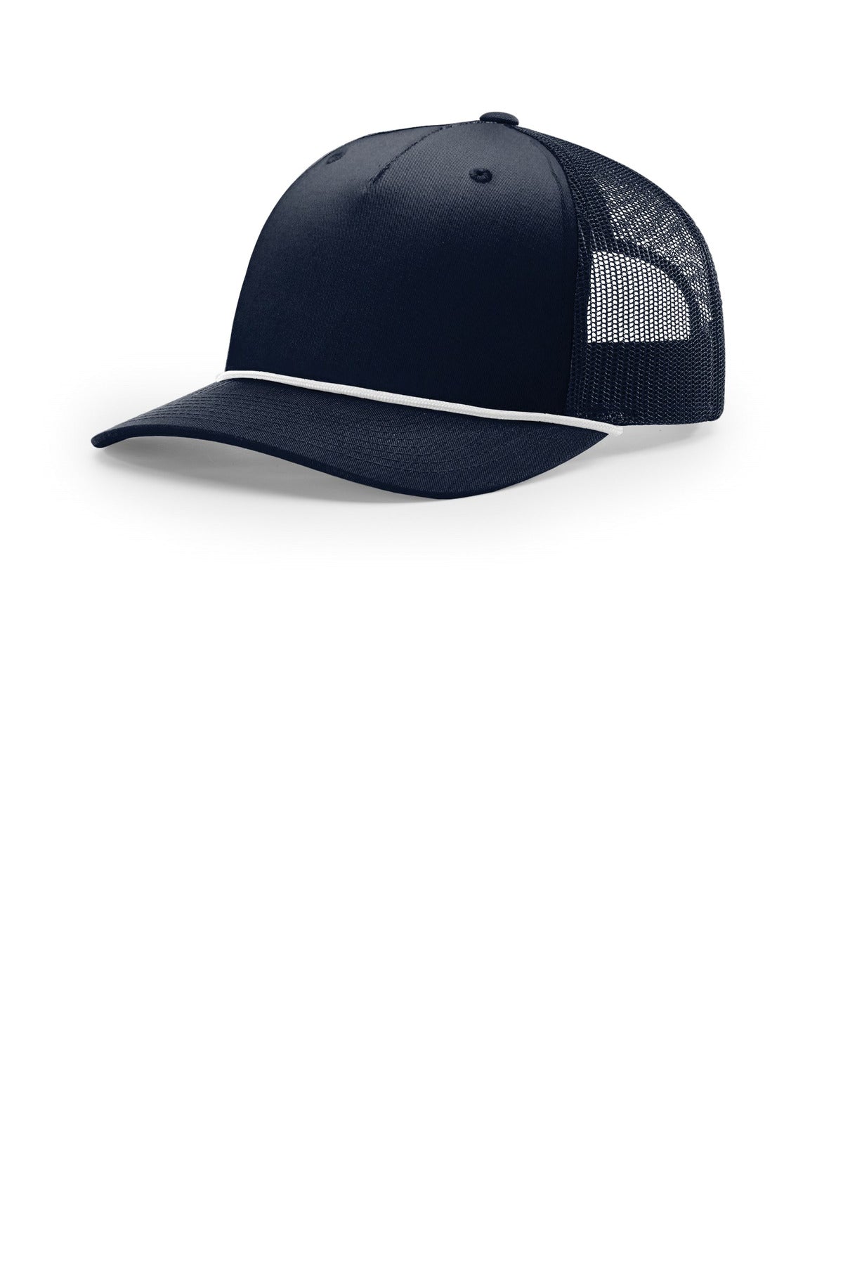 Custom Navy/ White Five-Panel with Rope 112FPR, personalized by SanCanDo Swag in Argyle, TX