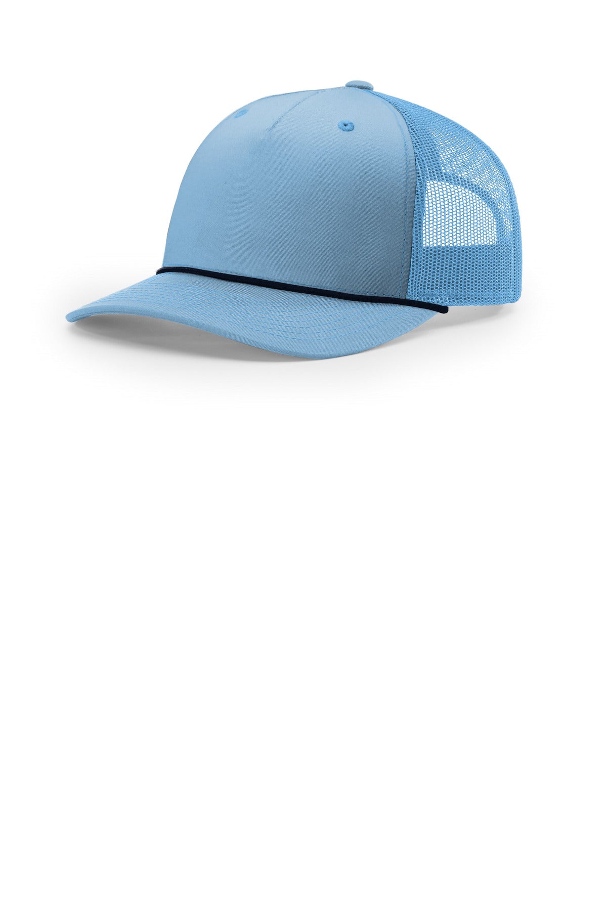 Custom Columbia Blue/ Navy Five-Panel with Rope 112FPR, personalized by SanCanDo Swag in Argyle, TX