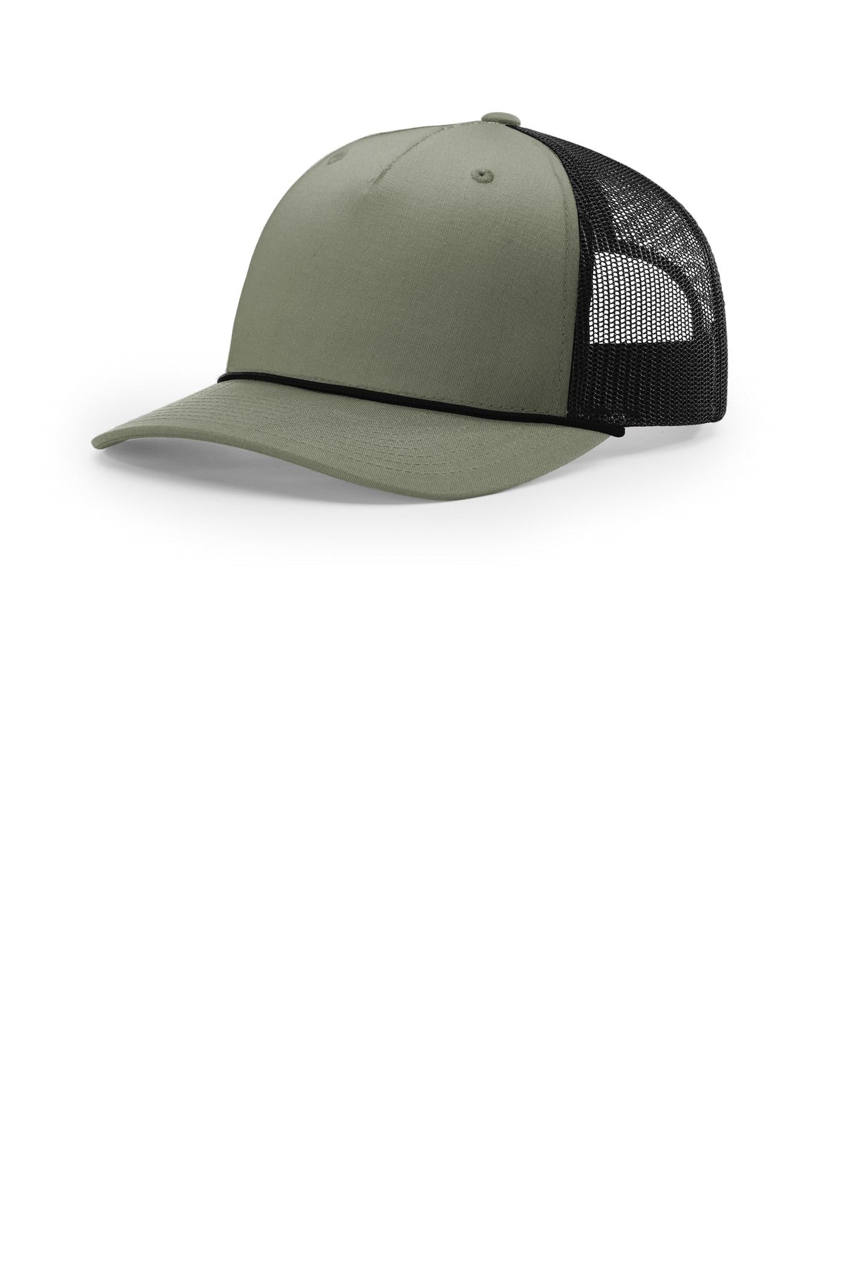 Custom Loden/ Black/ Black Five-Panel with Rope 112FPR, personalized by SanCanDo Swag in Argyle, TX