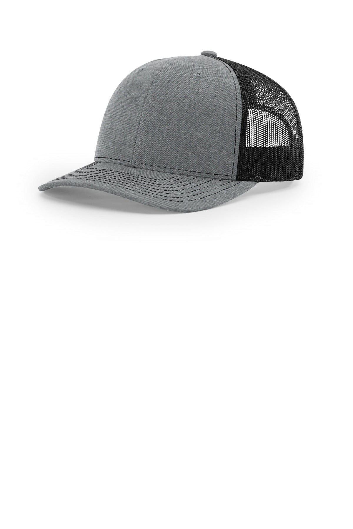 Custom Heather Grey/ Black 112+ R-Flex Adjustable Trucker 112PL, personalized by SanCanDo Swag in Argyle, TX