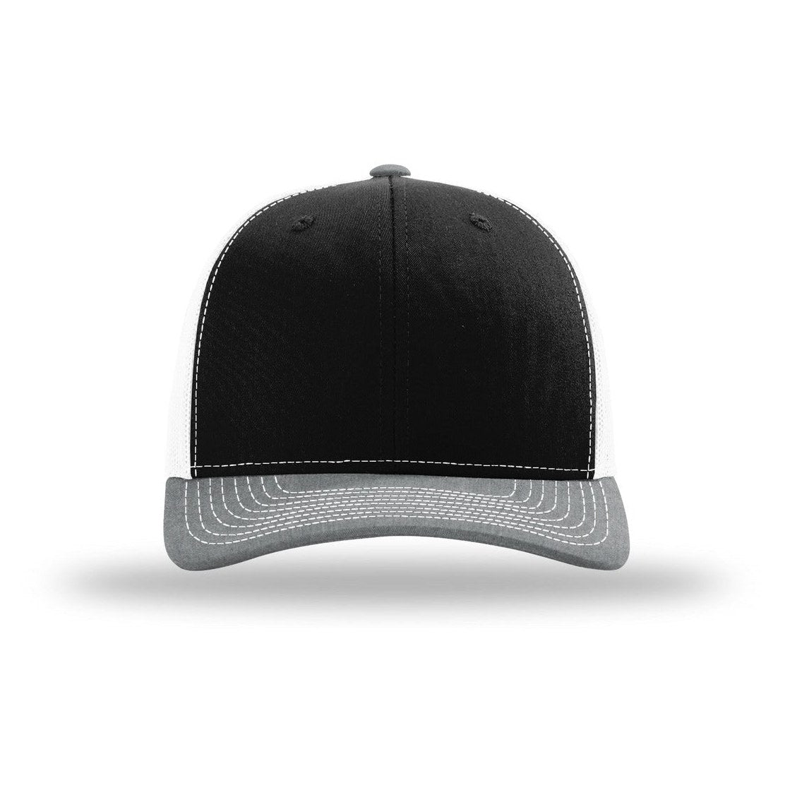 Black/ White/ Heather Grey | Front | hat_front