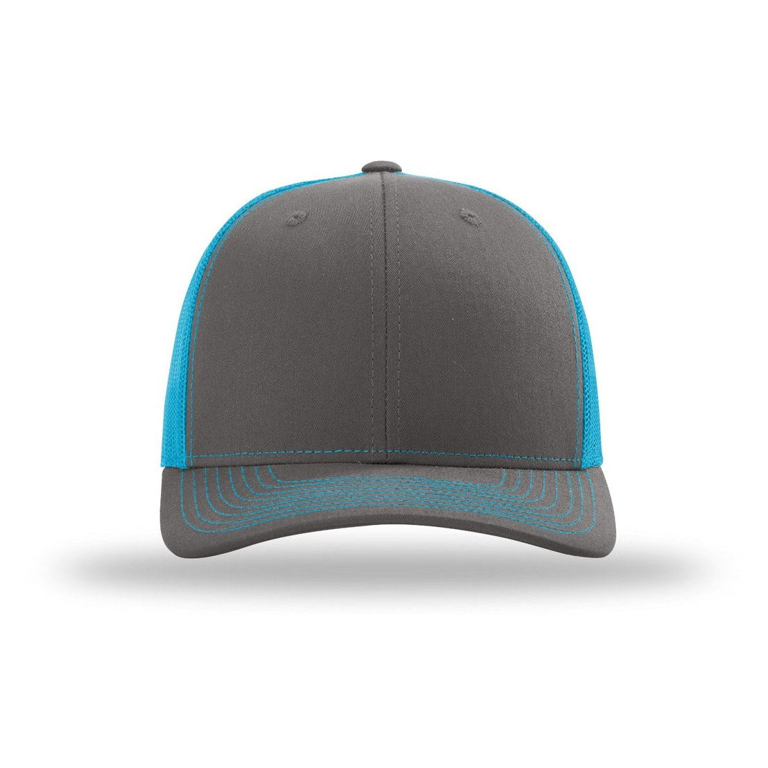 Charcoal/ Neon Blue | Front | hat_front
