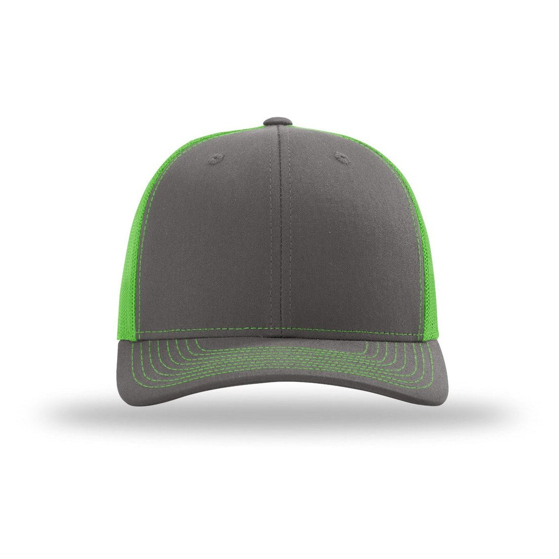 Charcoal/ Neon Green | Front | hat_front