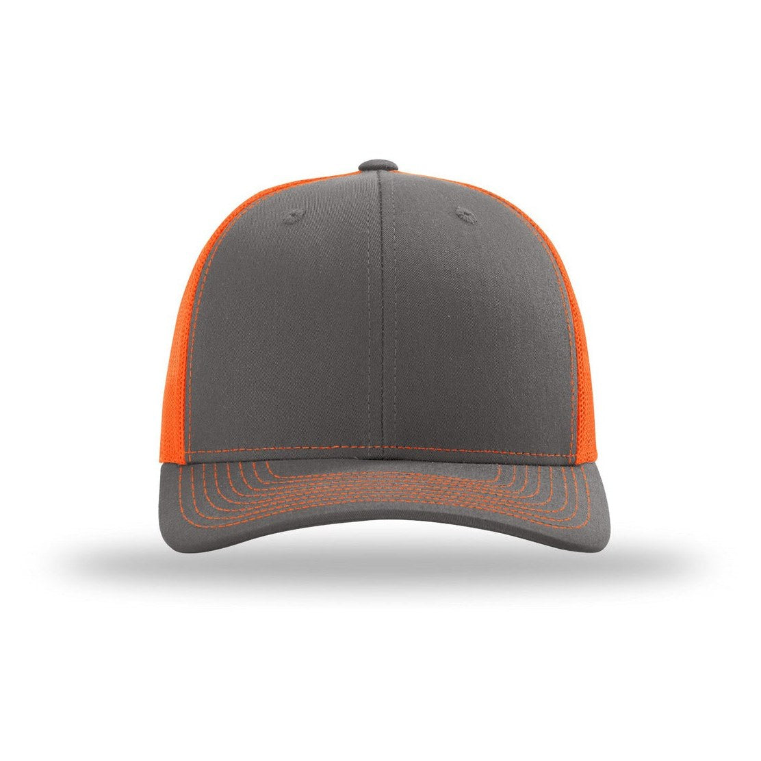 Charcoal/ Neon Orange | Front | hat_front