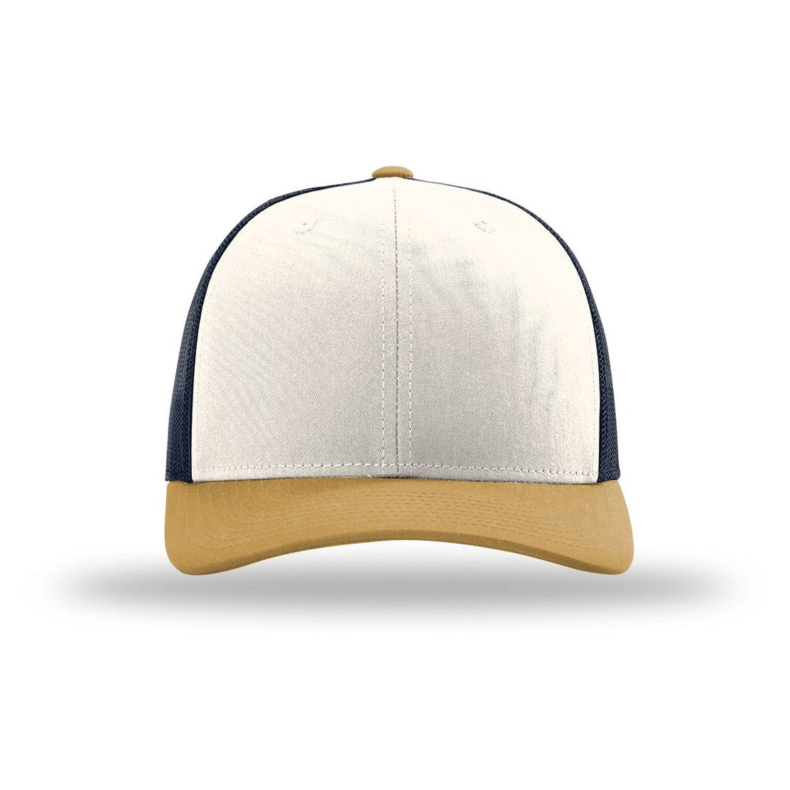 Cream/ Navy/ Amber Gold | Front | hat_front
