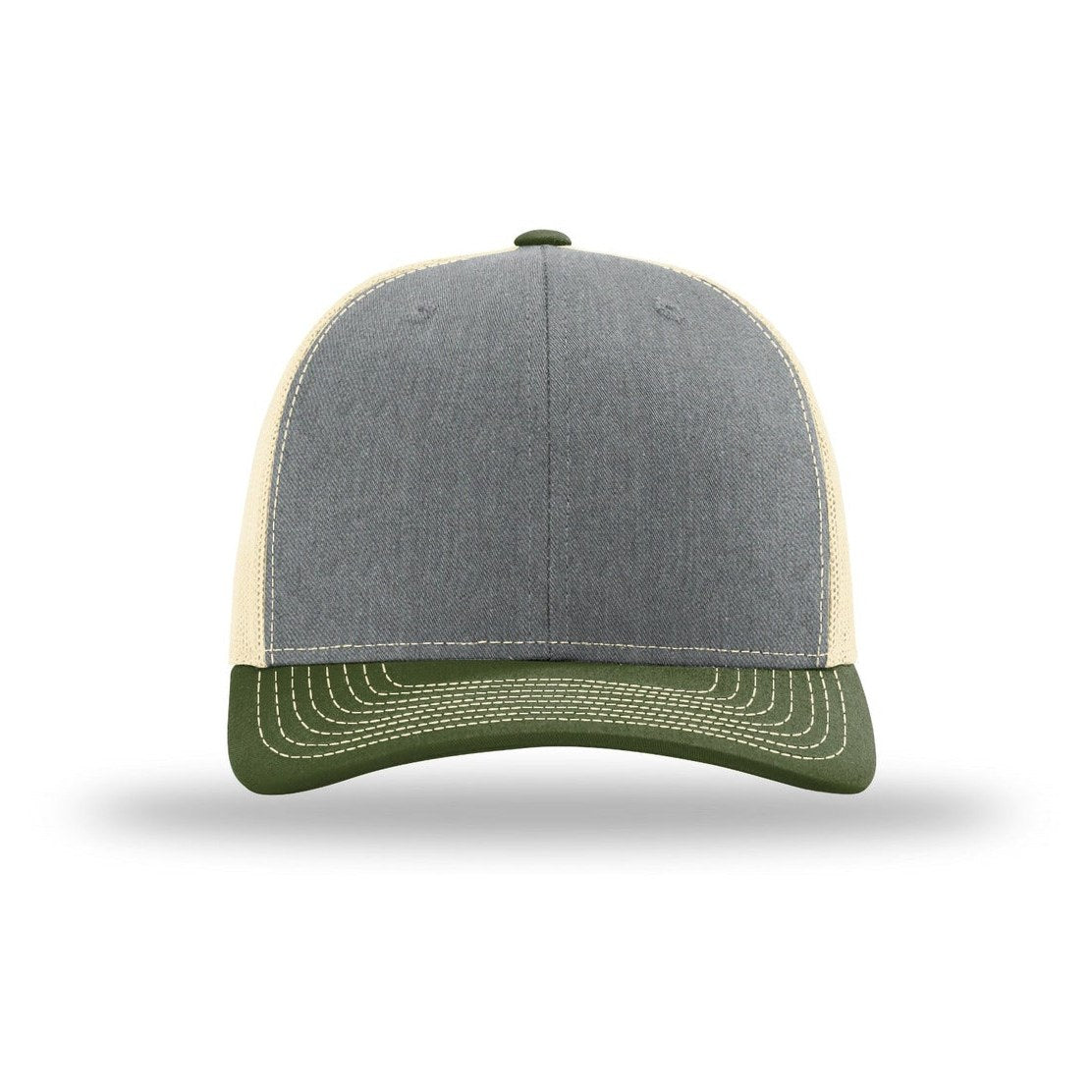 Heather Grey/ Birch/ Army Olive | Front | hat_front