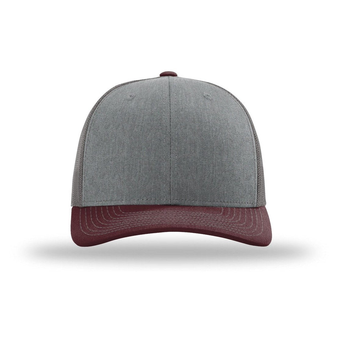 Heather Grey/ Charcoal/ Maroon | Front | hat_front