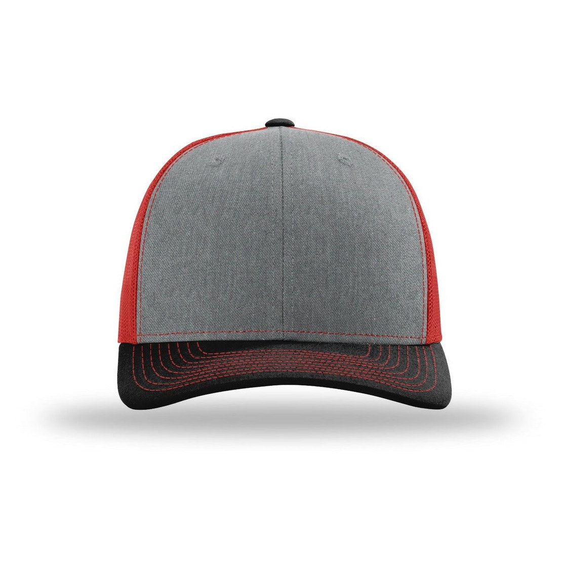 Heather Grey/ Red/ Black | Front | hat_front