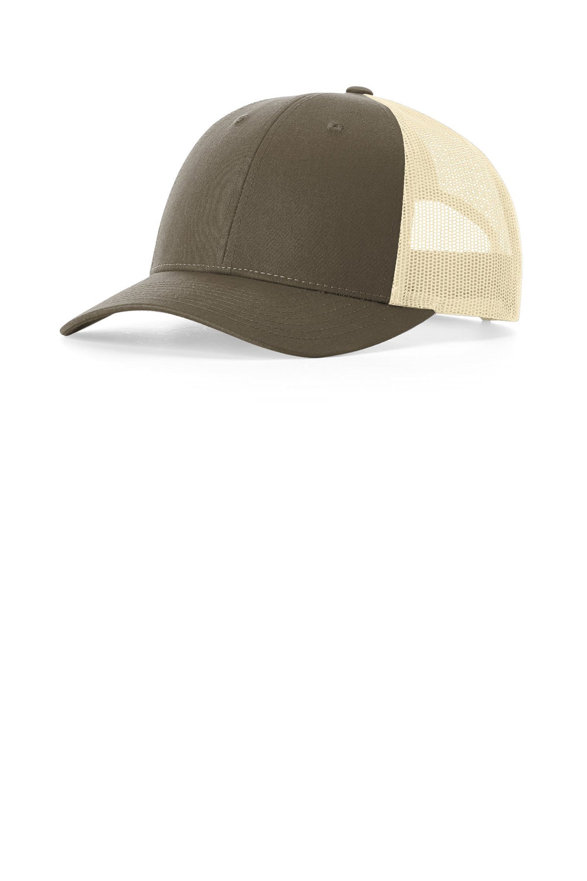 Custom Chocolate Chip/ Birch Low Pro Trucker 115, personalized by SanCanDo Swag in Argyle, TX