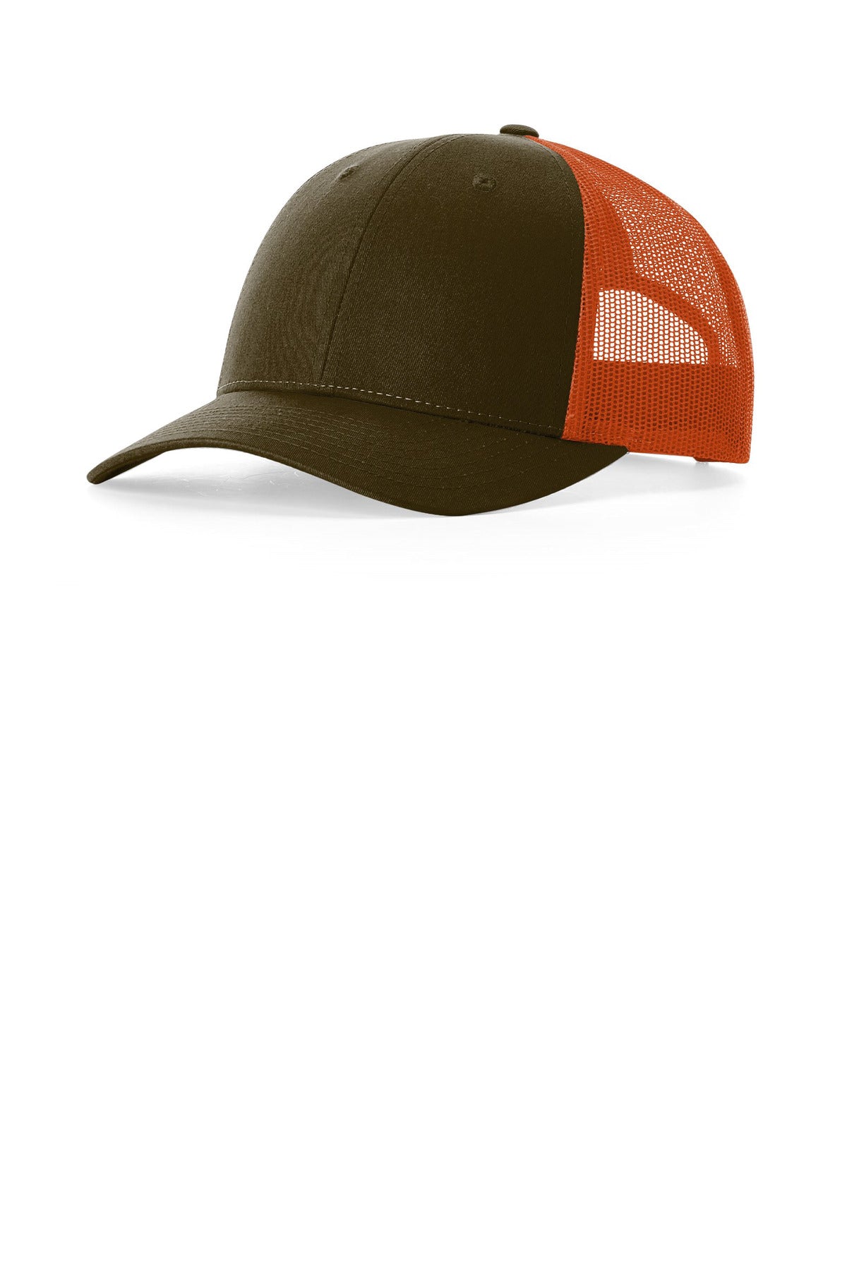 Custom Dark Loden/ Jaffa Orange Low Pro Trucker 115, personalized by SanCanDo Swag in Argyle, TX