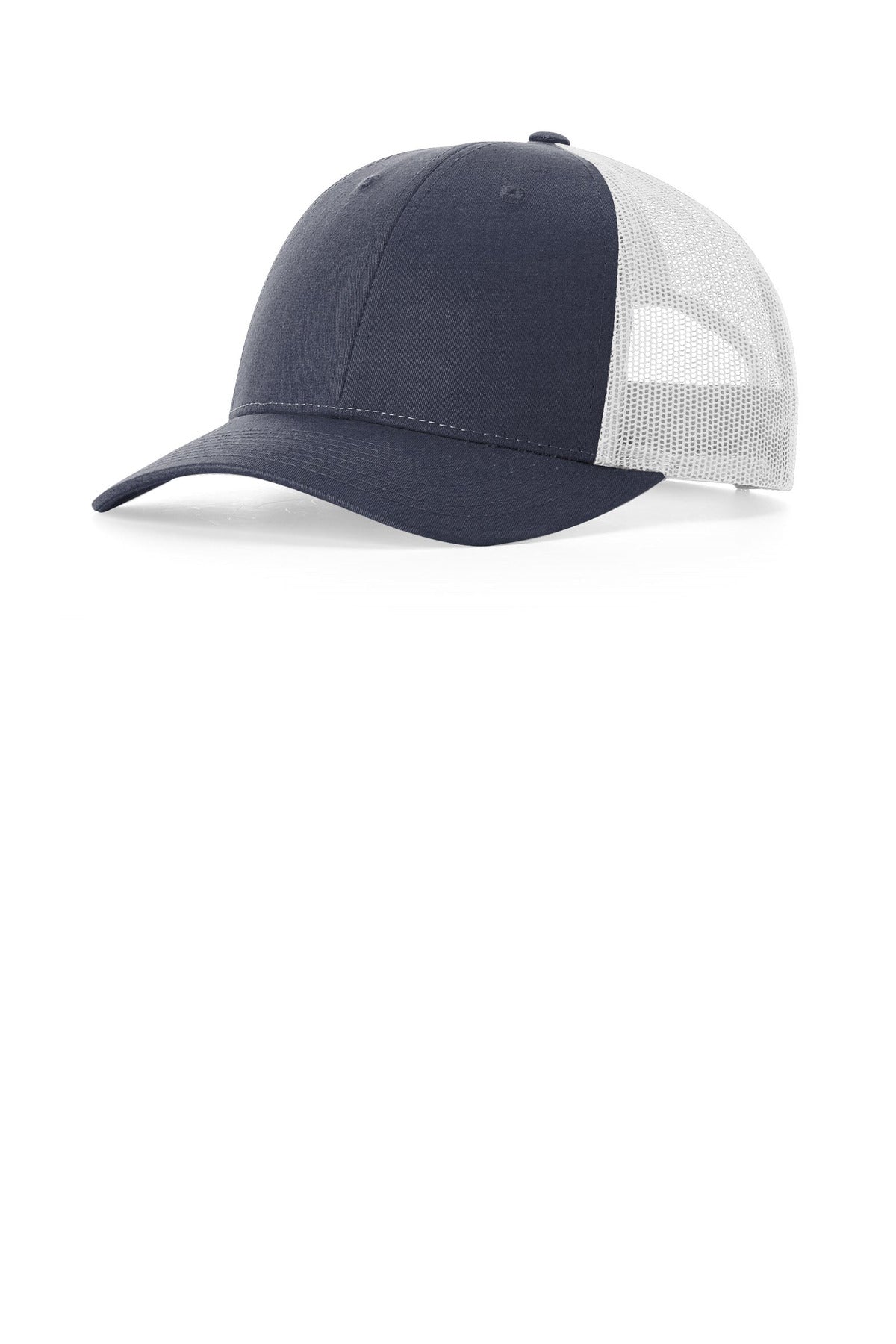 Custom Navy Heather/ Light Grey Low Pro Trucker 115, personalized by SanCanDo Swag in Argyle, TX