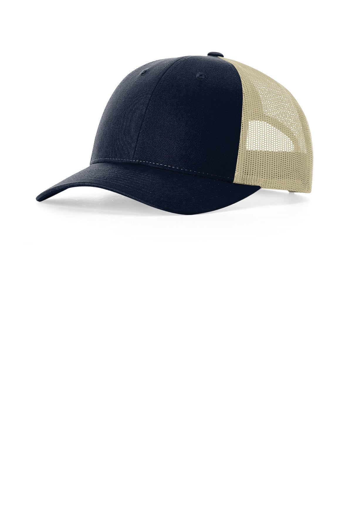 Custom Navy/ Khaki Low Pro Trucker 115, personalized by SanCanDo Swag in Argyle, TX