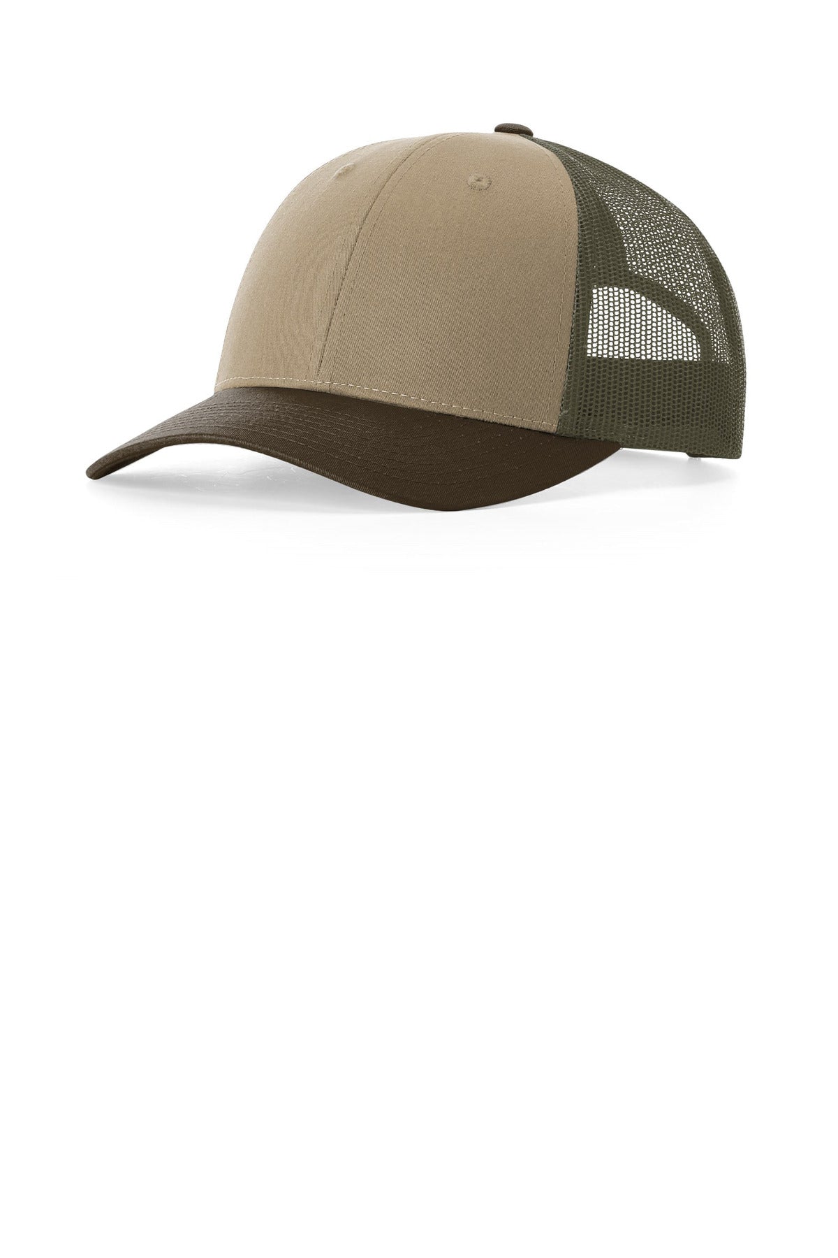 Custom Tan/ Loden/ Brown Low Pro Trucker 115, personalized by SanCanDo Swag in Argyle, TX