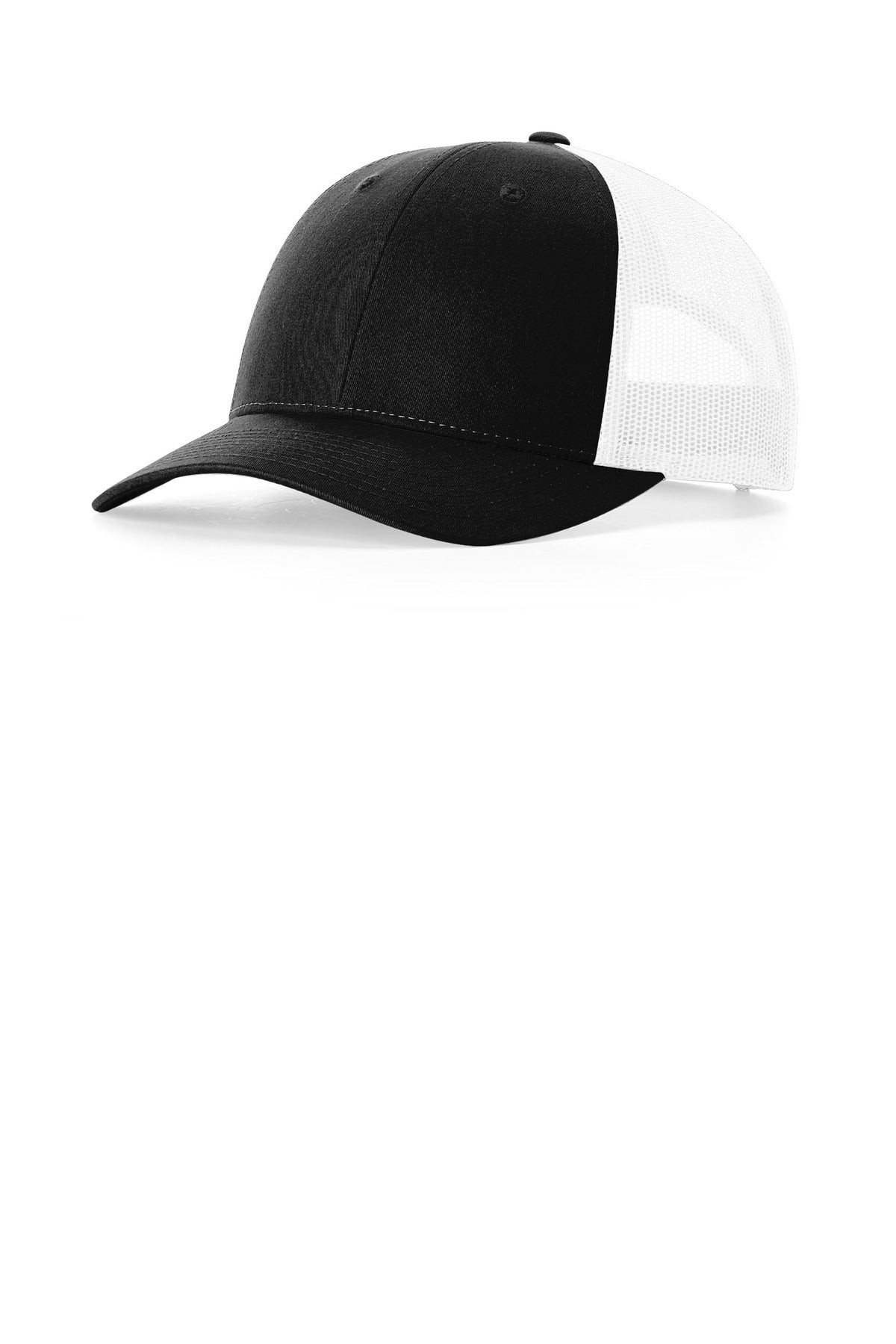 Custom Black/ White Low Pro Trucker 115, personalized by SanCanDo Swag in Argyle, TX