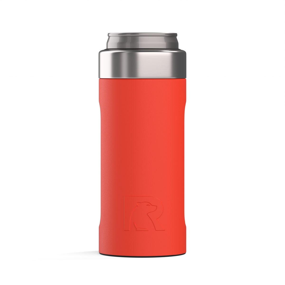 Custom RTIC 12 oz Ultimate Skinny Can Cooler in Persimmon, personalized by SanCanDo Swag in Argyle, TX
