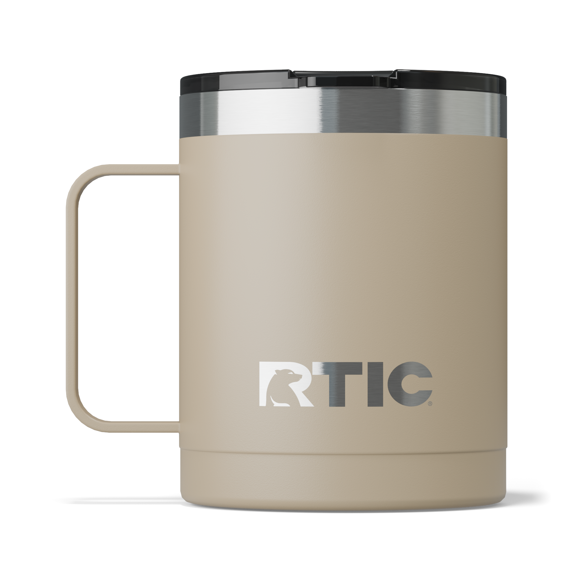 Custom Beach RTIC 12 oz Ceramic Lined Coffee Mug, personalized by SanCanDo Swag in Argyle, TX