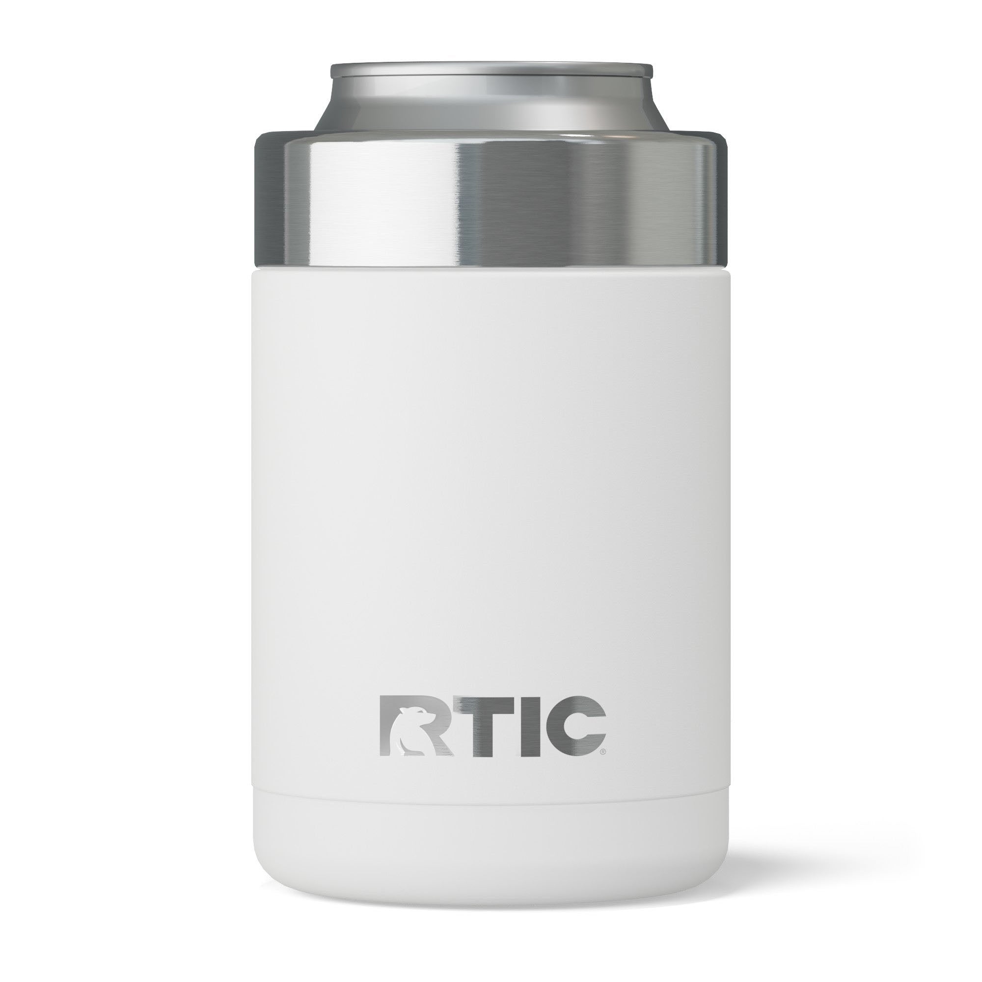 Custom White RTIC 12 oz Essential Can Cooler, personalized by SanCanDo Swag in Argyle, TX