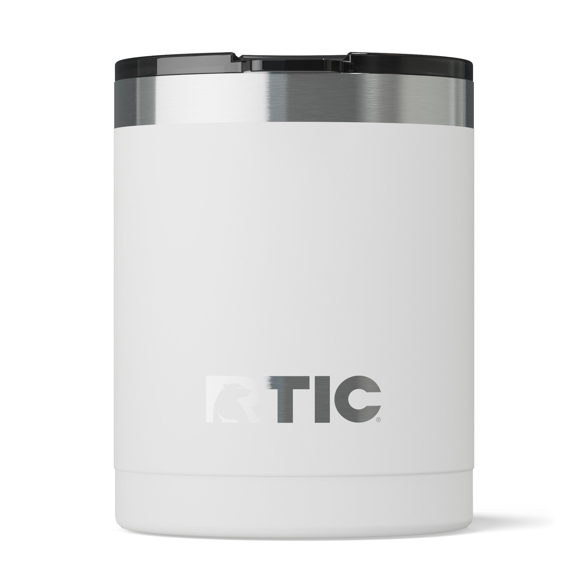 Custom White RTIC 12 oz Essential Lowball Tumbler, personalized by SanCanDo Swag in Argyle, TX