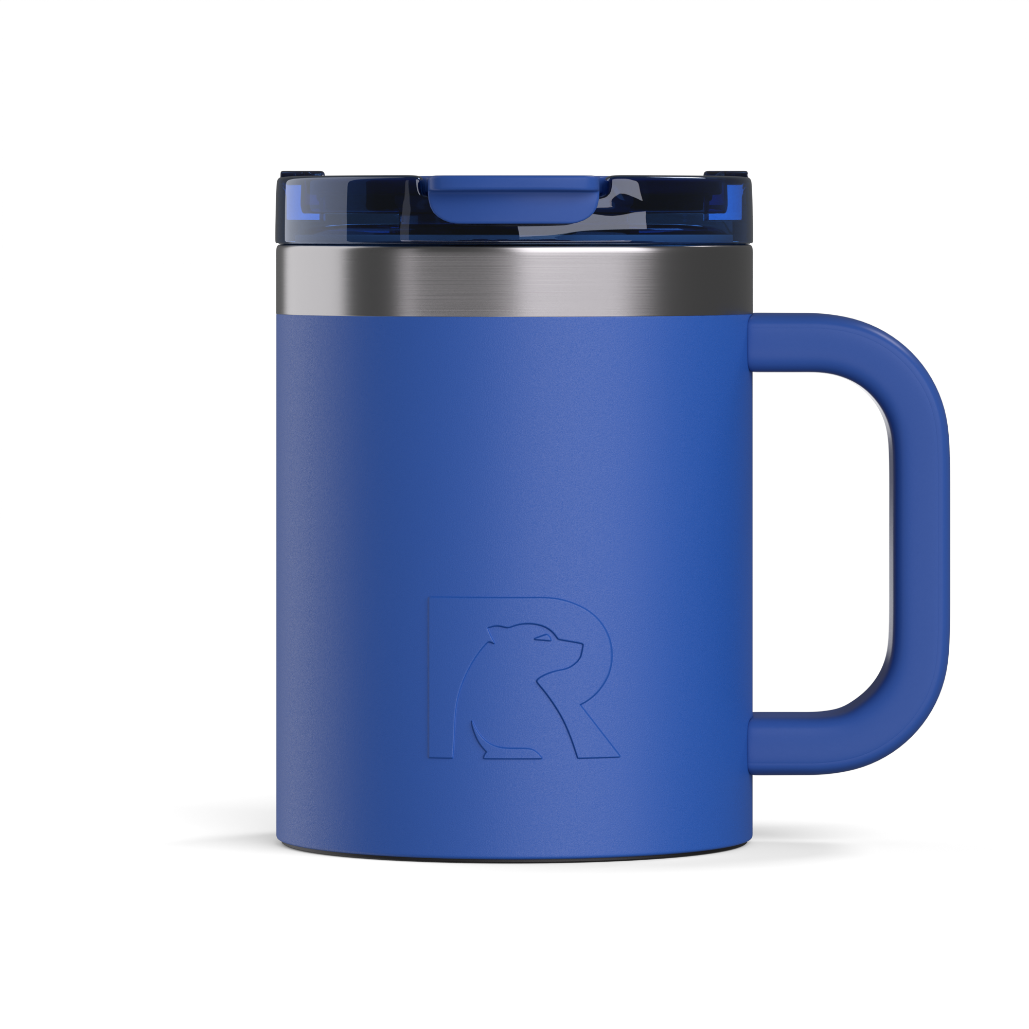 Custom Cobalt RTIC 12 oz Essential Mug, personalized by SanCanDo Swag in Argyle, TX