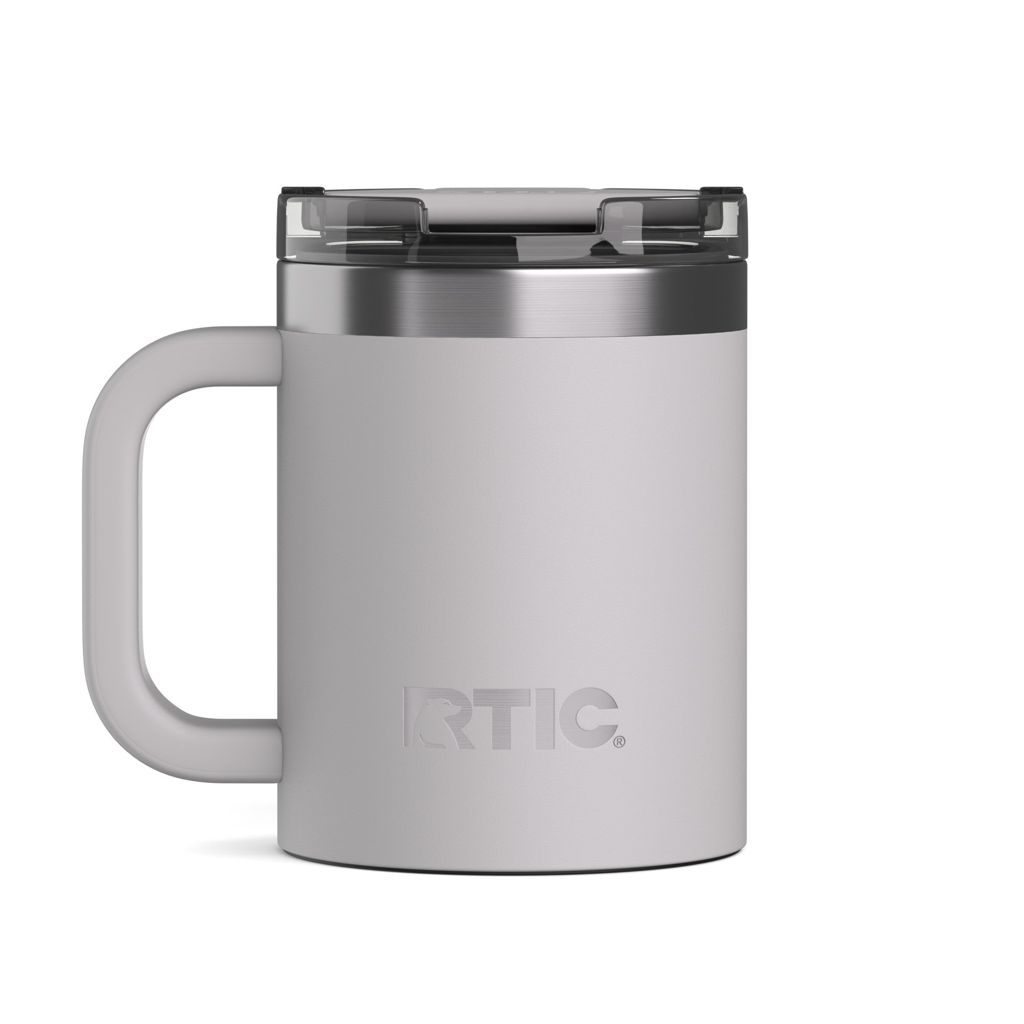 Custom Cool Grey RTIC 12 oz Essential Mug, personalized by SanCanDo Swag in Argyle, TX