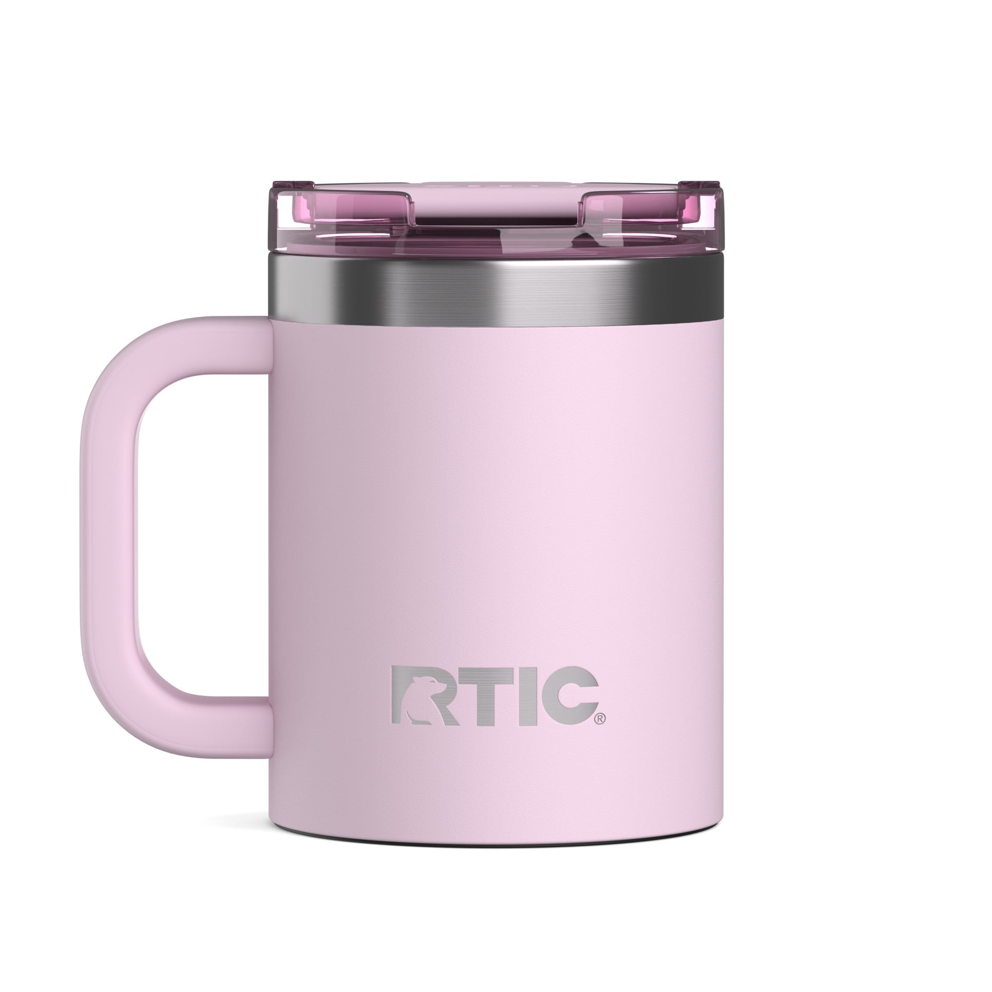 Custom Pale Pink RTIC 12 oz Essential Mug, personalized by SanCanDo Swag in Argyle, TX