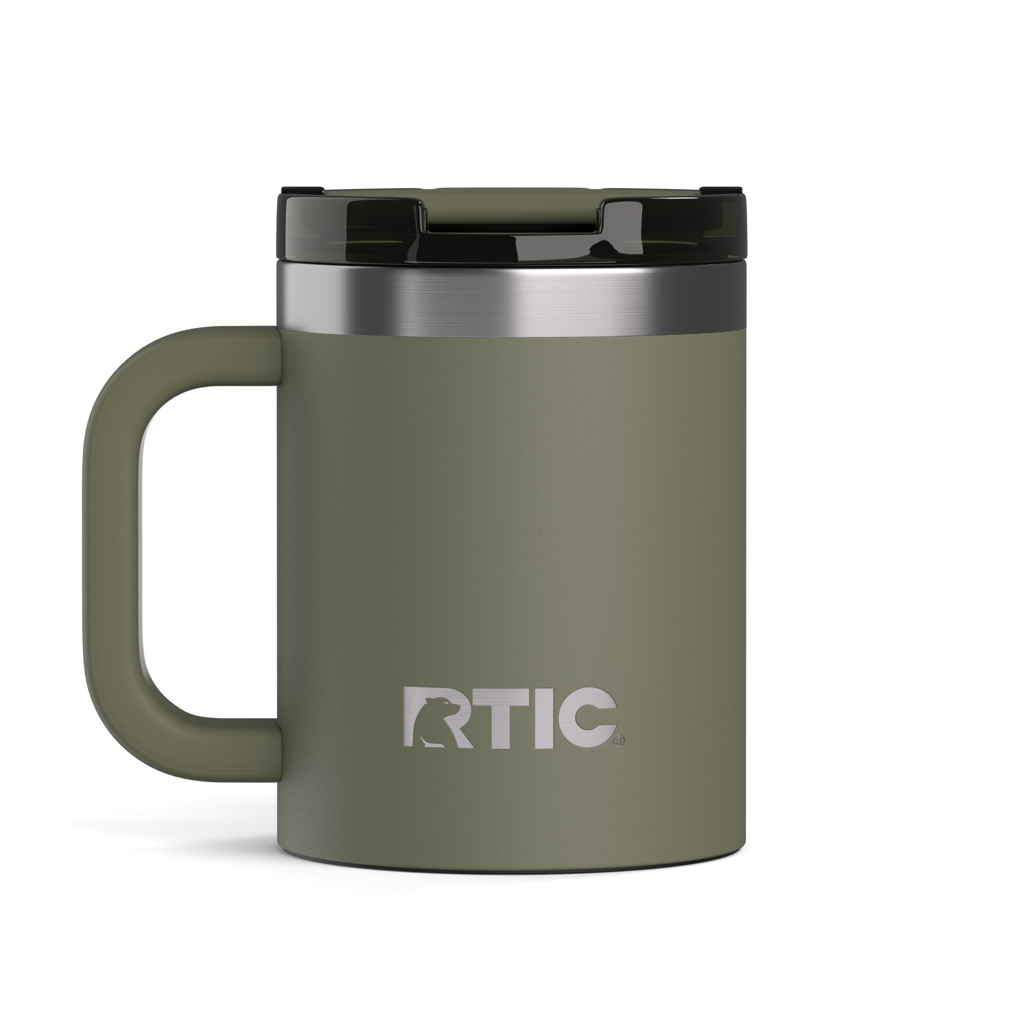 Custom Olive RTIC 12 oz Essential Mug, personalized by SanCanDo Swag in Argyle, TX