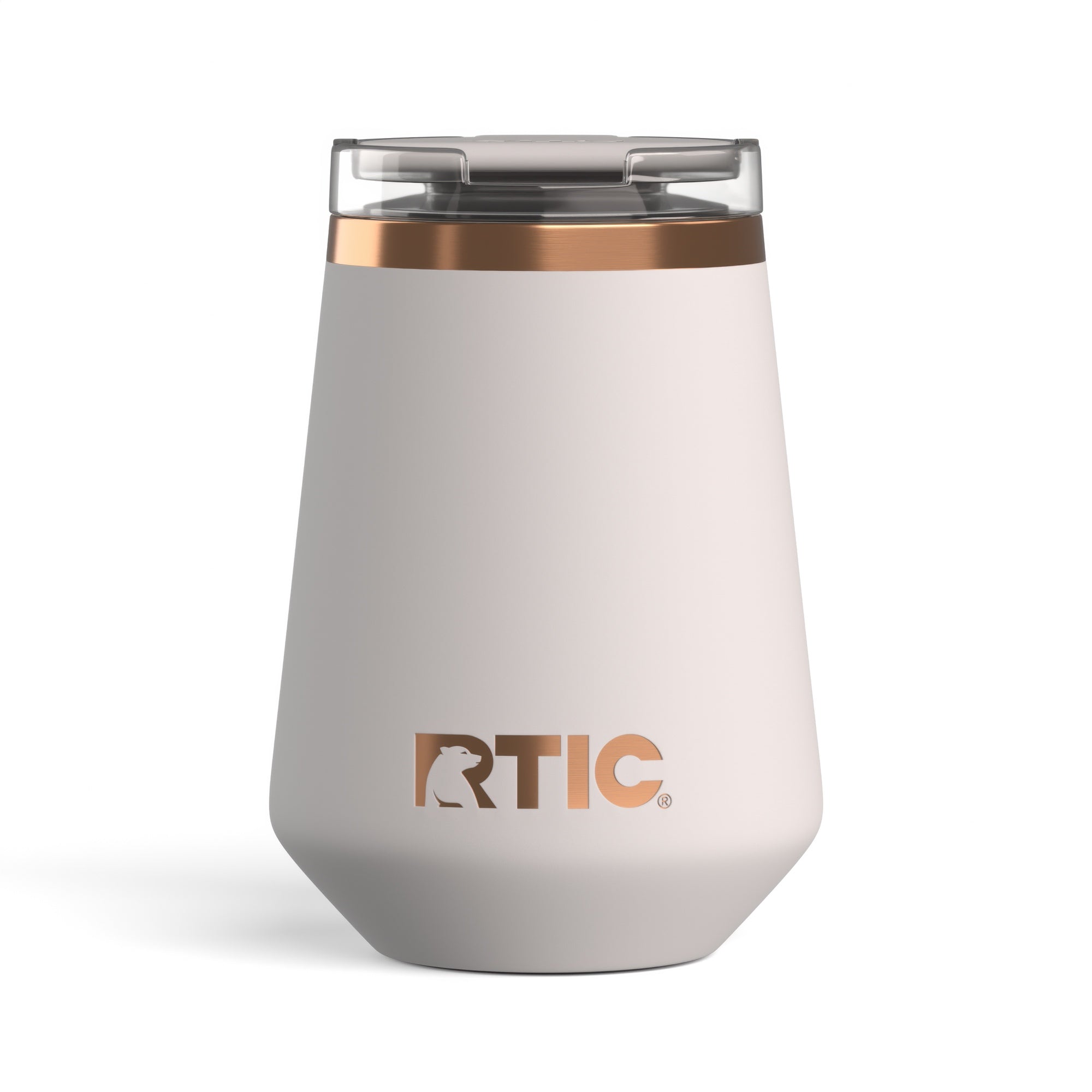 Custom Cool Grey RTIC 12 oz Happy Hour Wine Tumbler, personalized by SanCanDo Swag in Argyle, TX