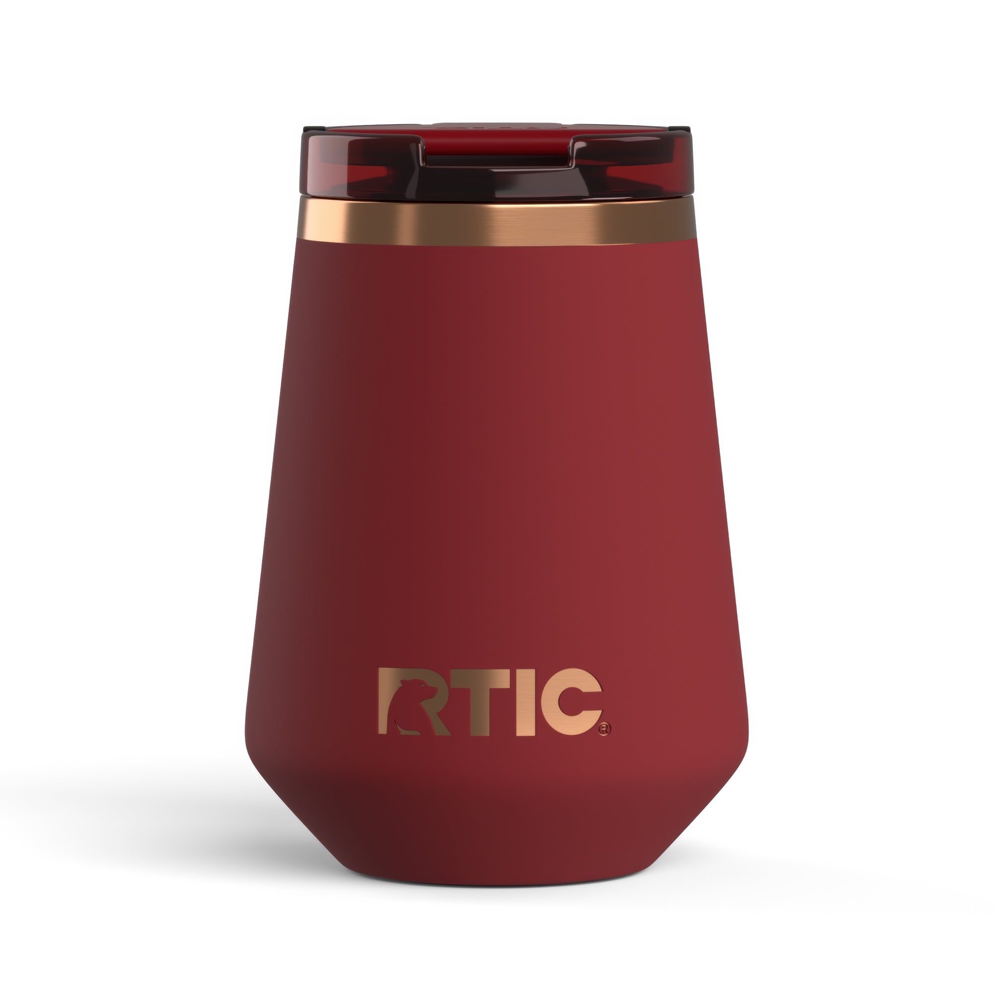 Custom Black Cherry RTIC 12 oz Happy Hour Wine Tumbler, personalized by SanCanDo Swag in Argyle, TX